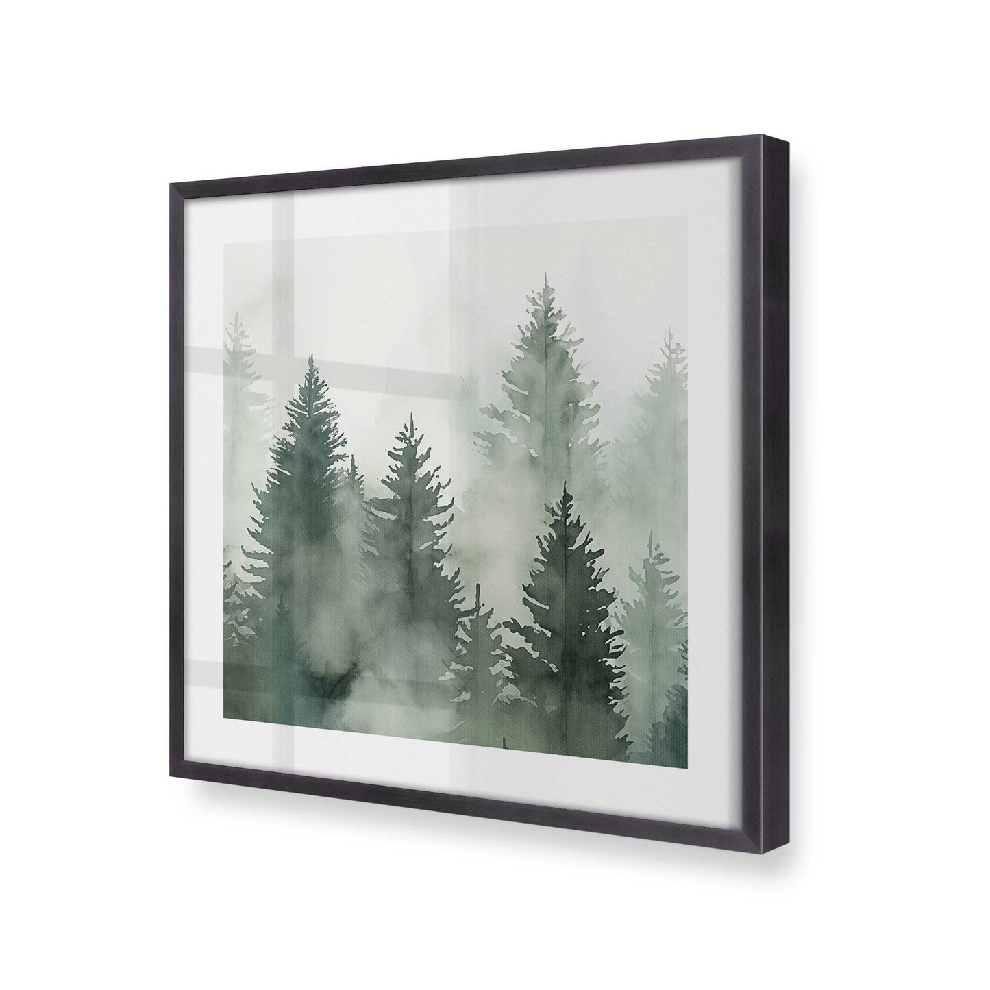 [Color:Weathered Zinc], Picture of art in a Weathered Zinc frame at an angle