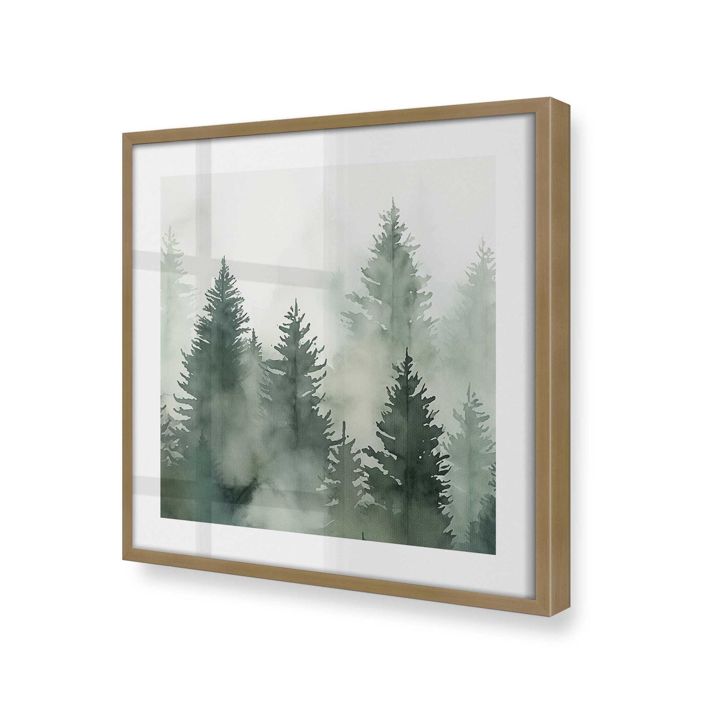 [Color:Brushed Gold], Picture of art in a Brushed Gold frame at an angle