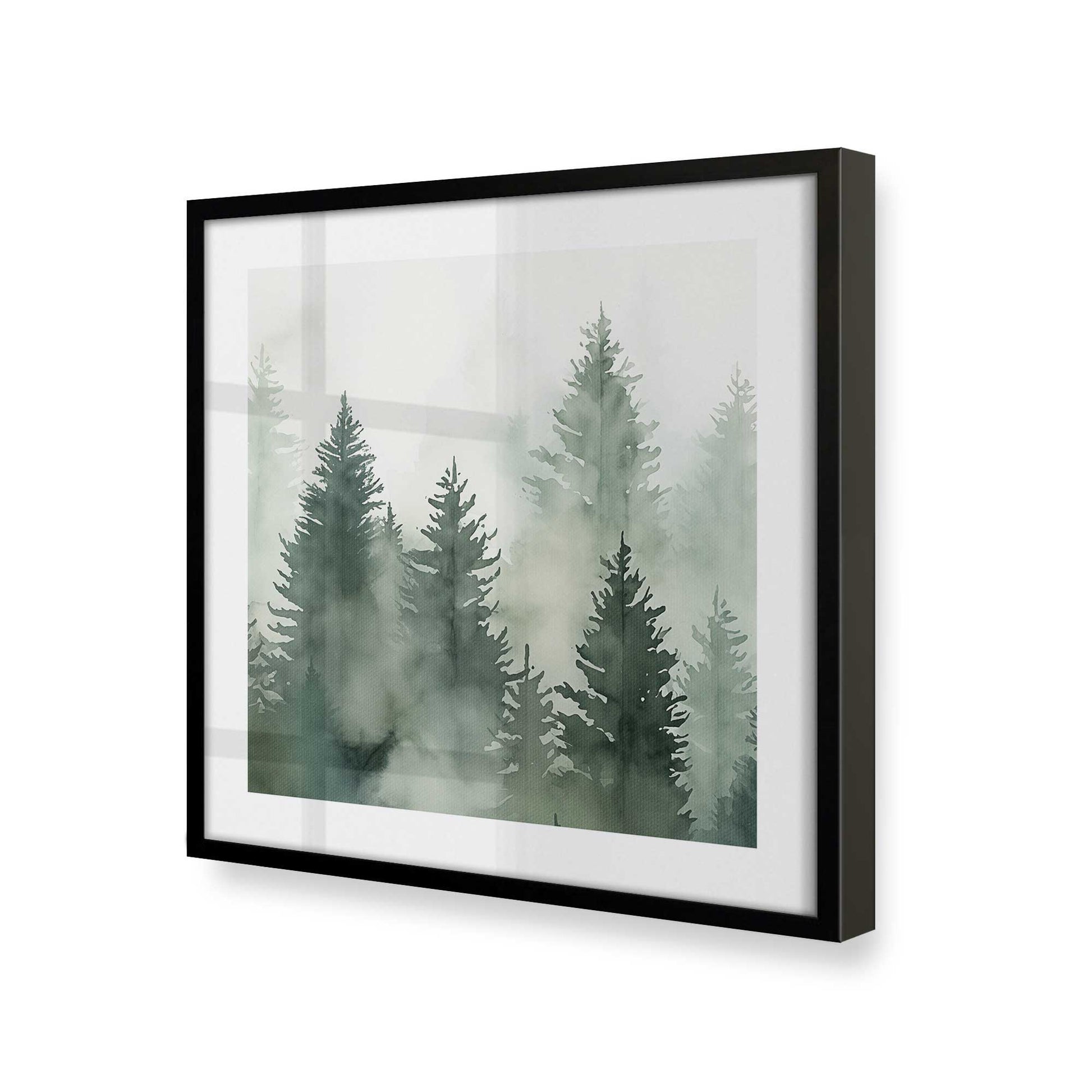 [Color:Satin Black], Picture of art in a Satin Black frame at an angle