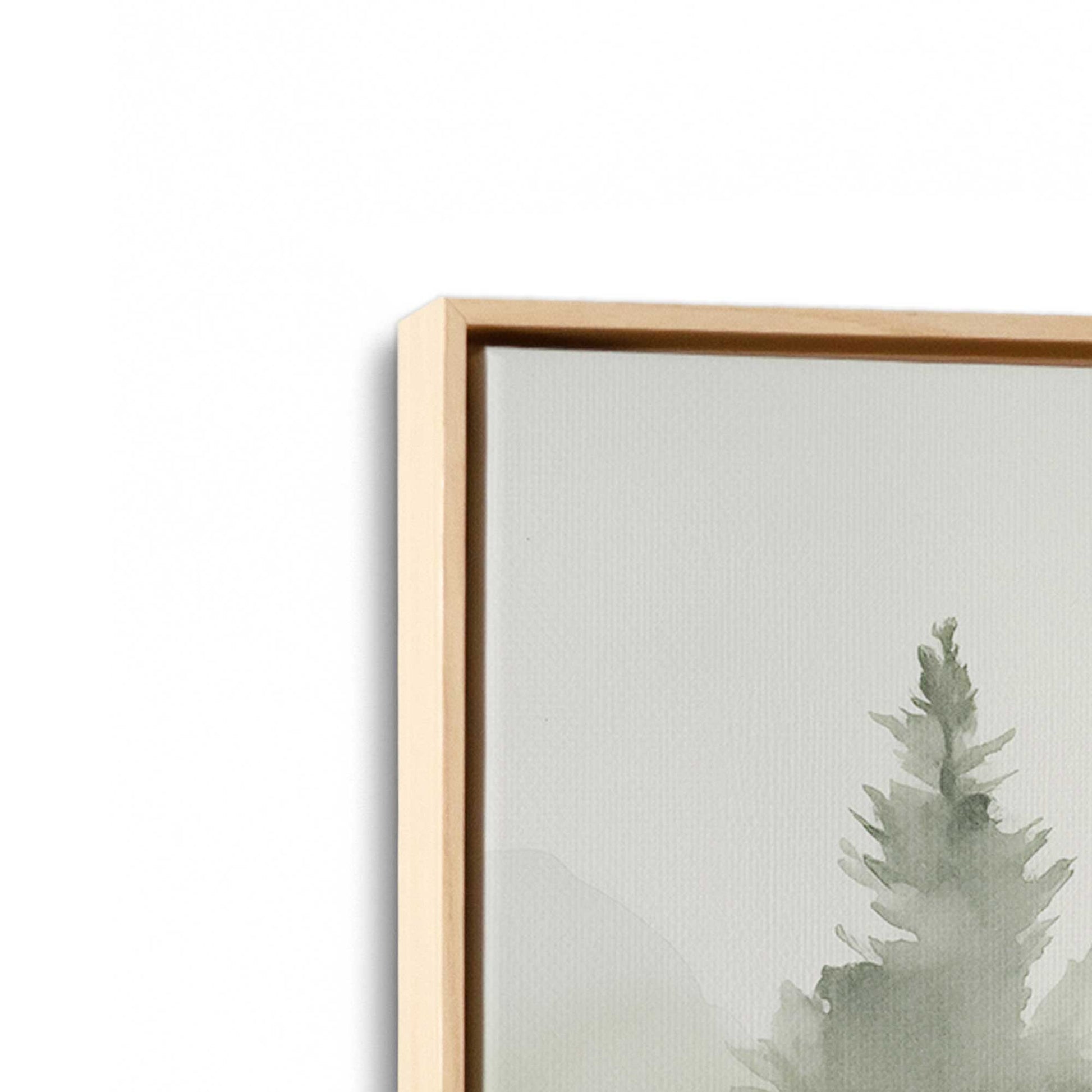 [Color:American Maple], Picture of art in a American Maple frame at an angle