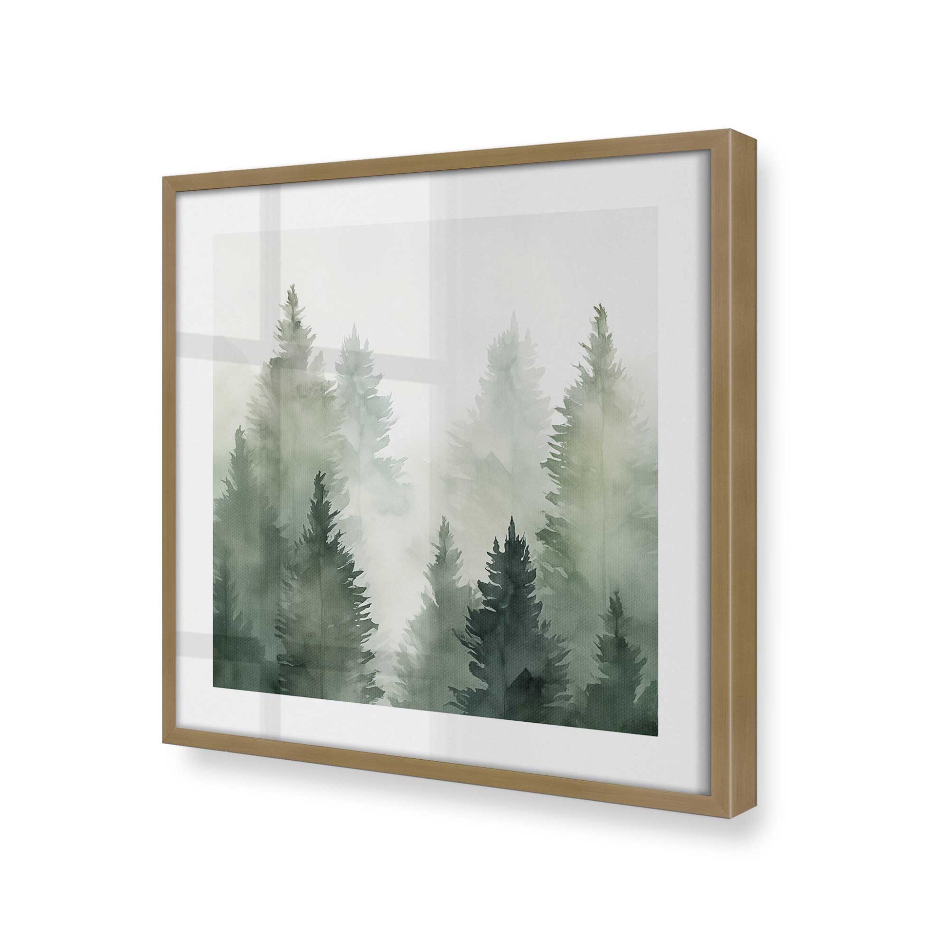 [Color:Brushed Gold], Picture of art in a Brushed Gold frame at an angle