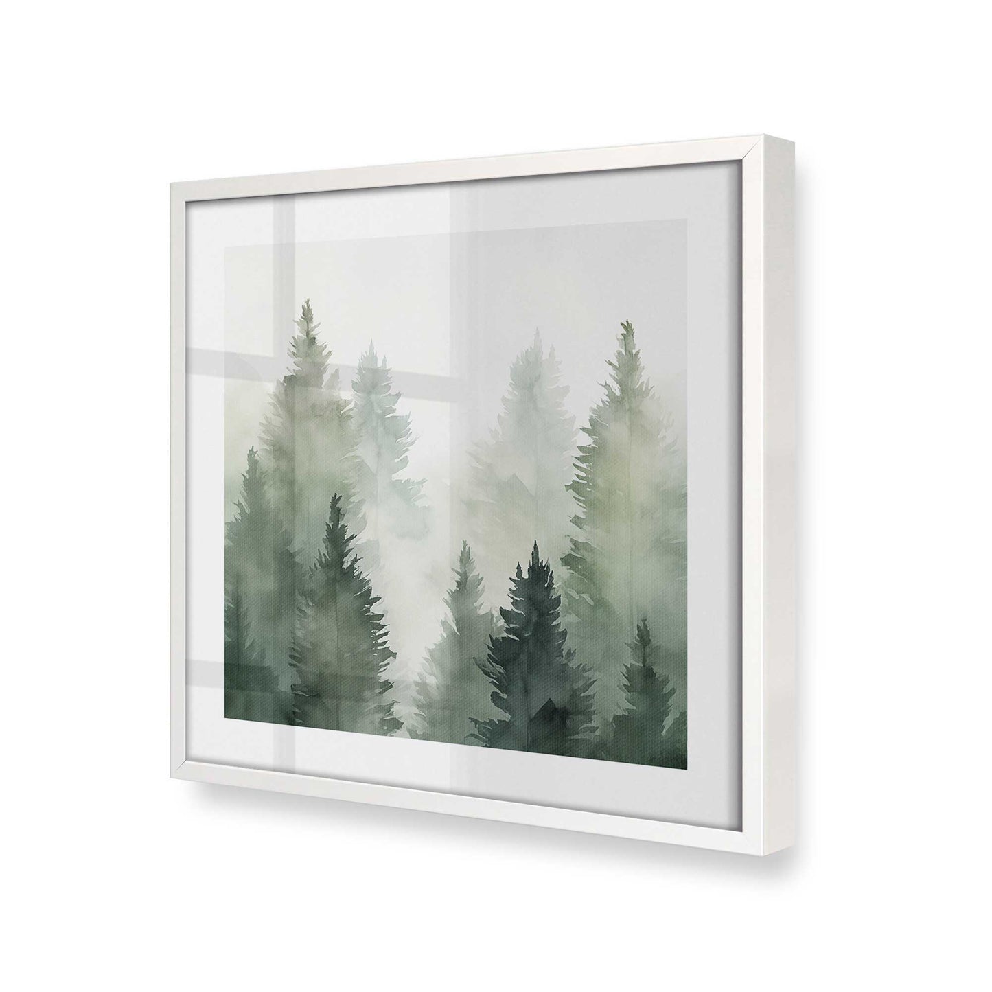 [Color:Opaque White], Picture of art in a Opaque White frame at an angle