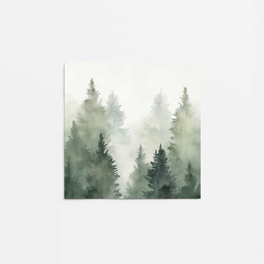 Green Haze Woodland III Promotional Rolled Print