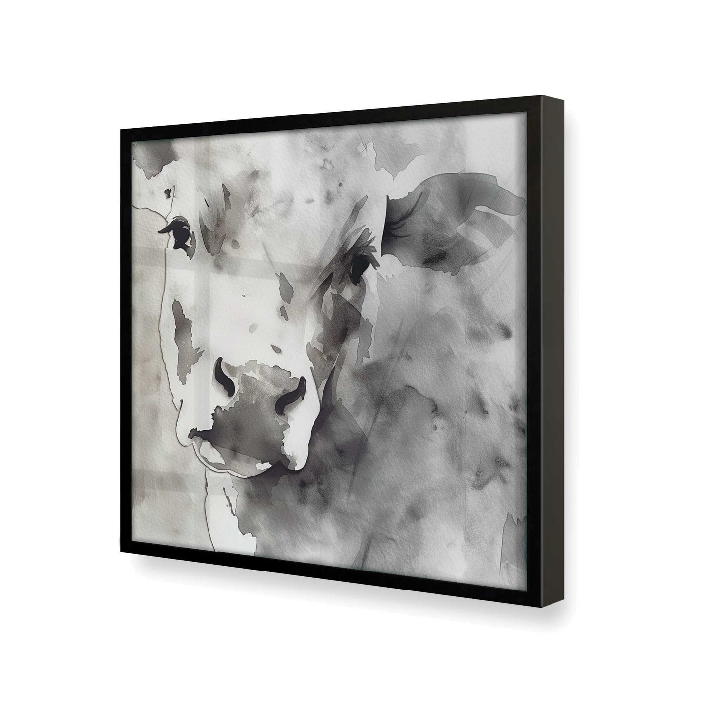 [Color:Satin Black], Picture of art in a Satin Black frame at an angle