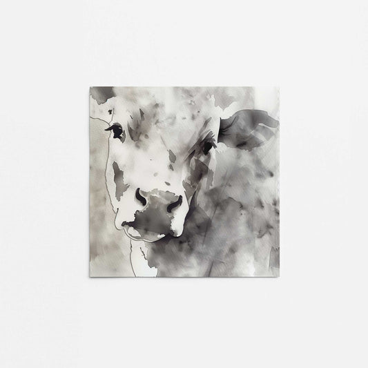 Monochrome Abstract Cow I Promotional Rolled Print