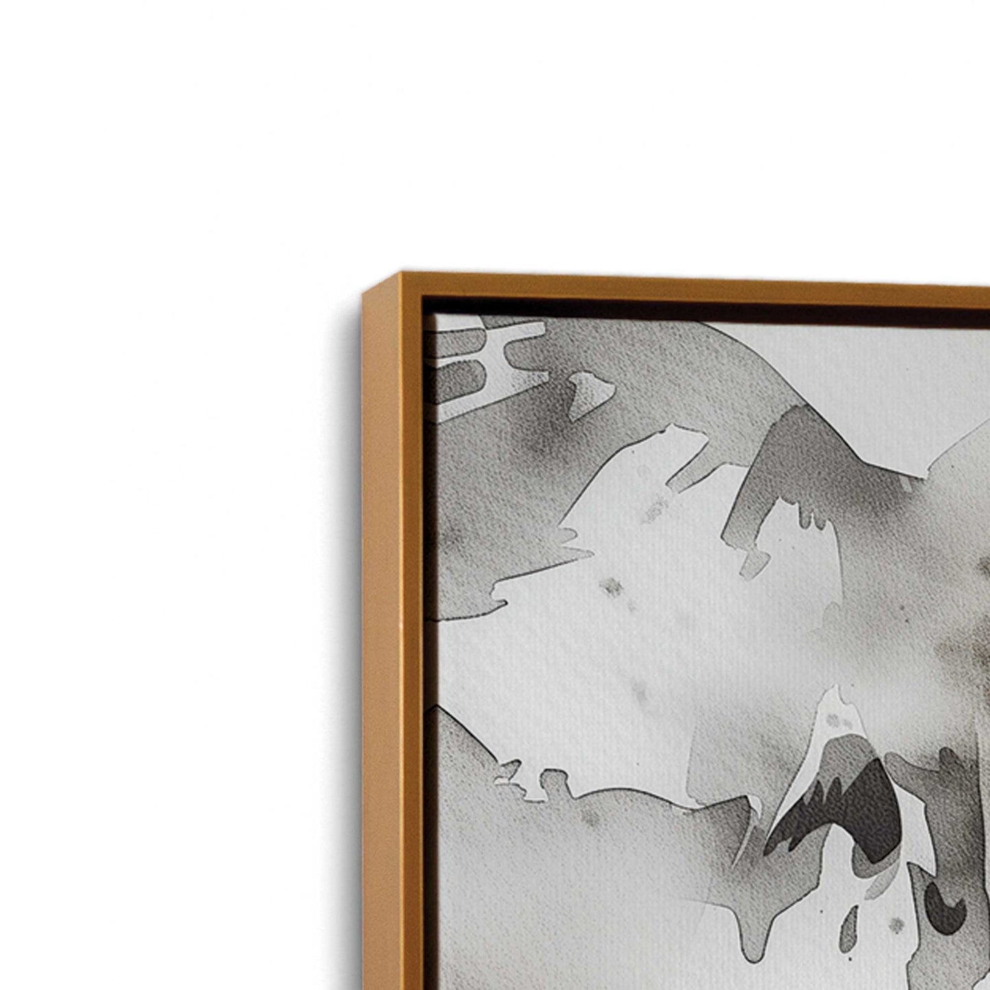 [Color:Polished Gold], Picture of art in a Polished Gold frame at an angle