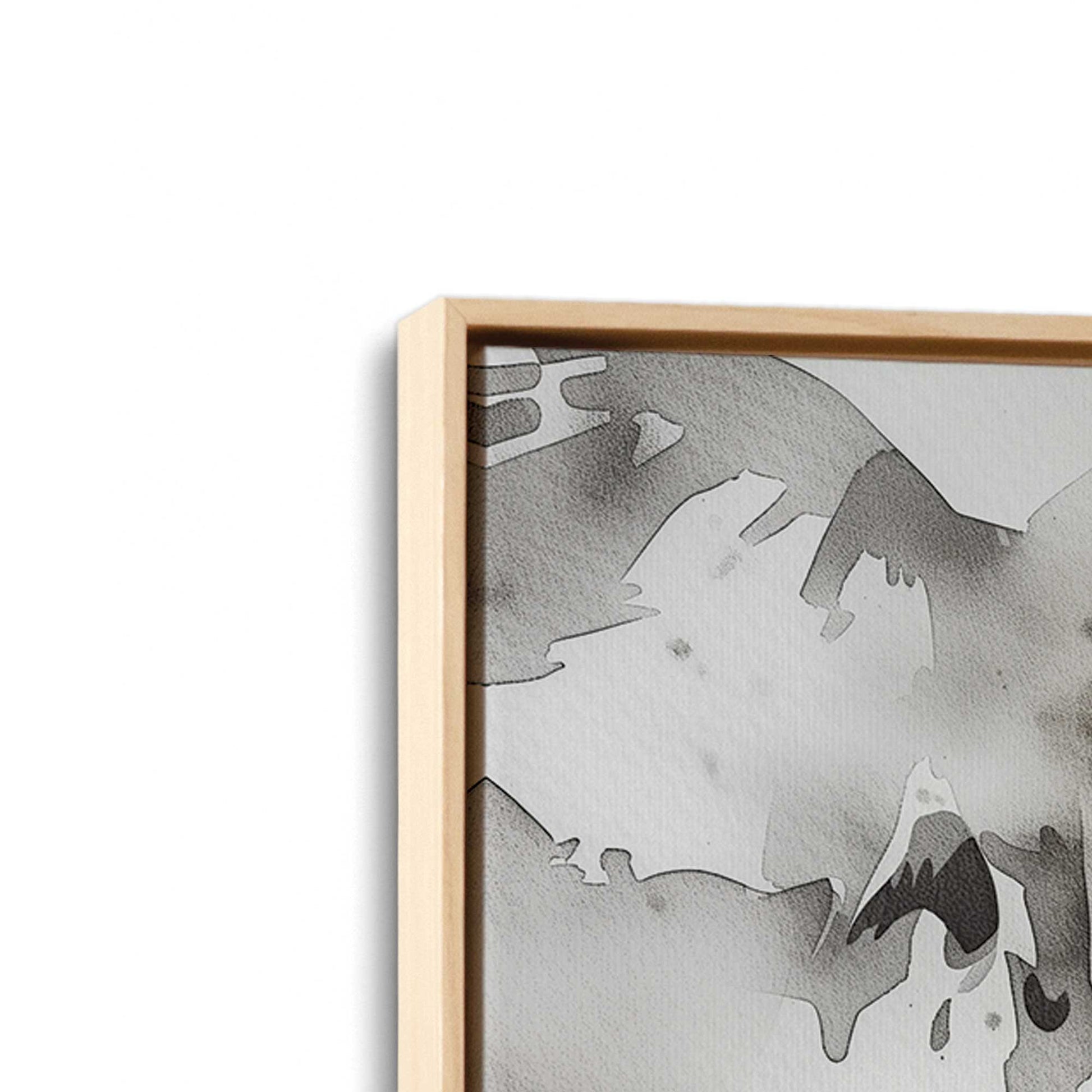 [Color:American Maple], Picture of art in a American Maple frame at an angle