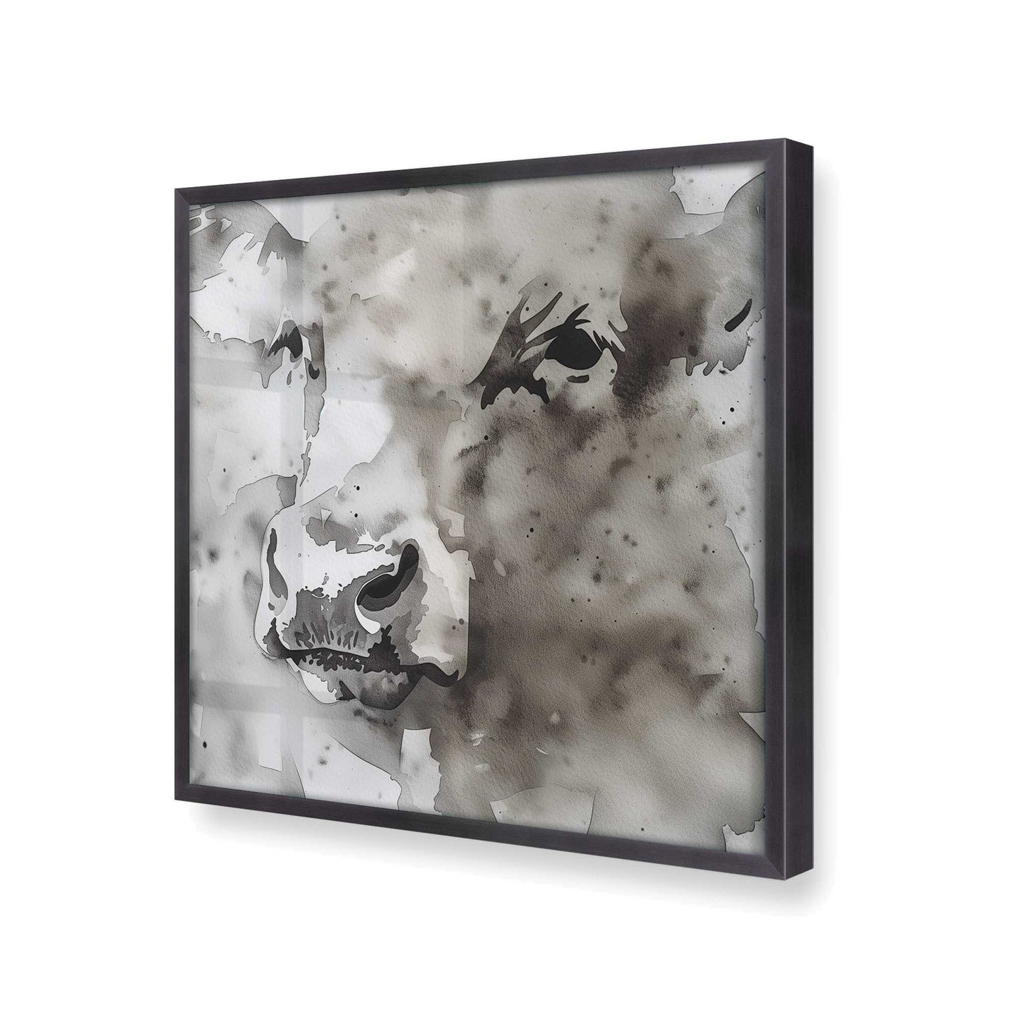 [Color:Weathered Zinc], Picture of art in a Weathered Zinc frame at an angle