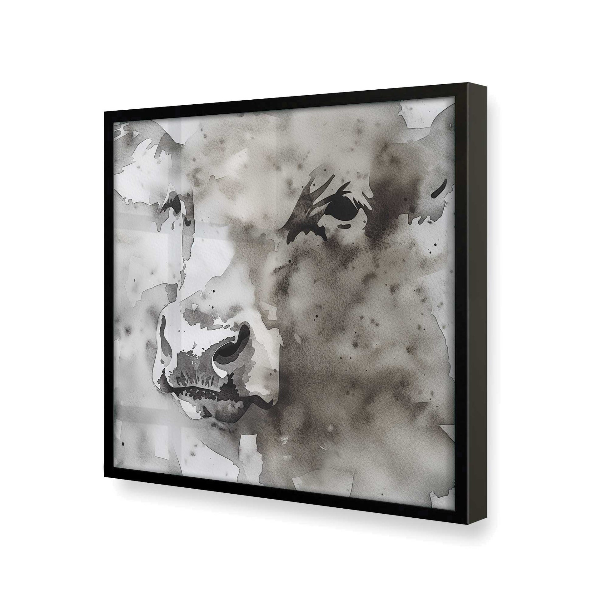 [Color:Satin Black], Picture of art in a Satin Black frame at an angle