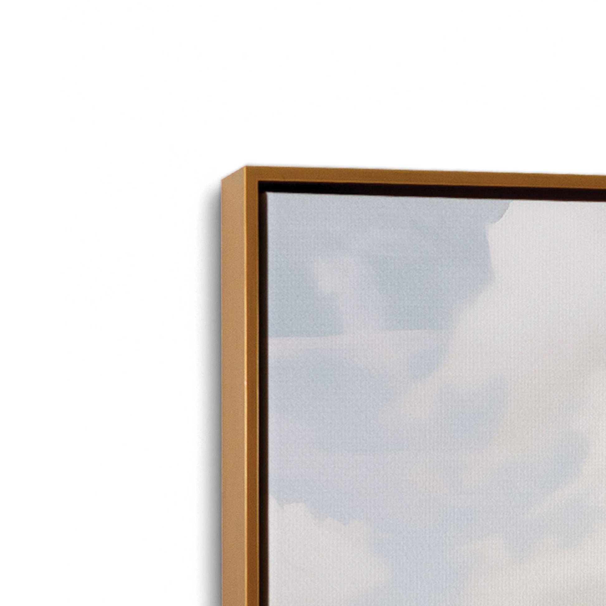 [Color:Polished Gold], Picture of art in a Polished Gold frame at an angle