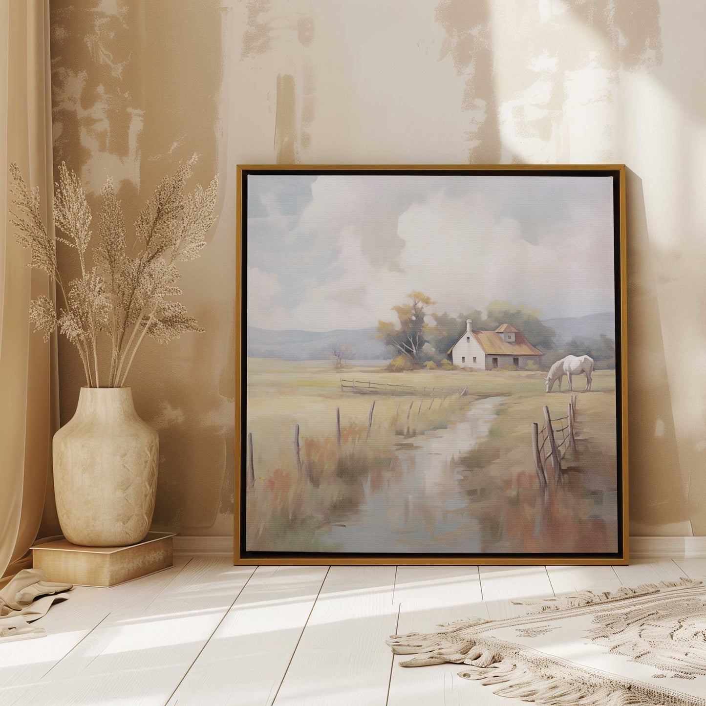 Countryside Farmhouse Print on Canvas