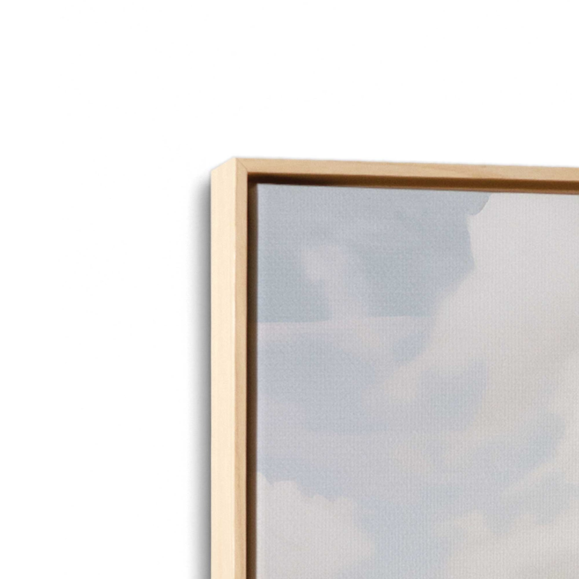 [Color:American Maple], Picture of art in a American Maple frame at an angle