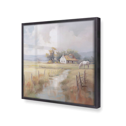 [Color:Weathered Zinc], Picture of art in a Weathered Zinc frame of the corner