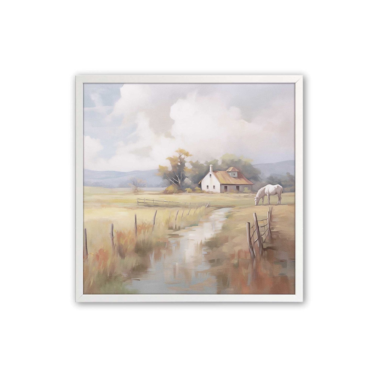 [Color:Opaque White], Picture of art in a Opaque White frame