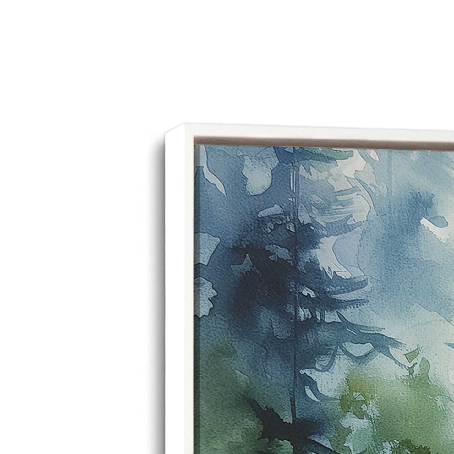 [Color:Opaque White], Picture of art in a White frame at an angle