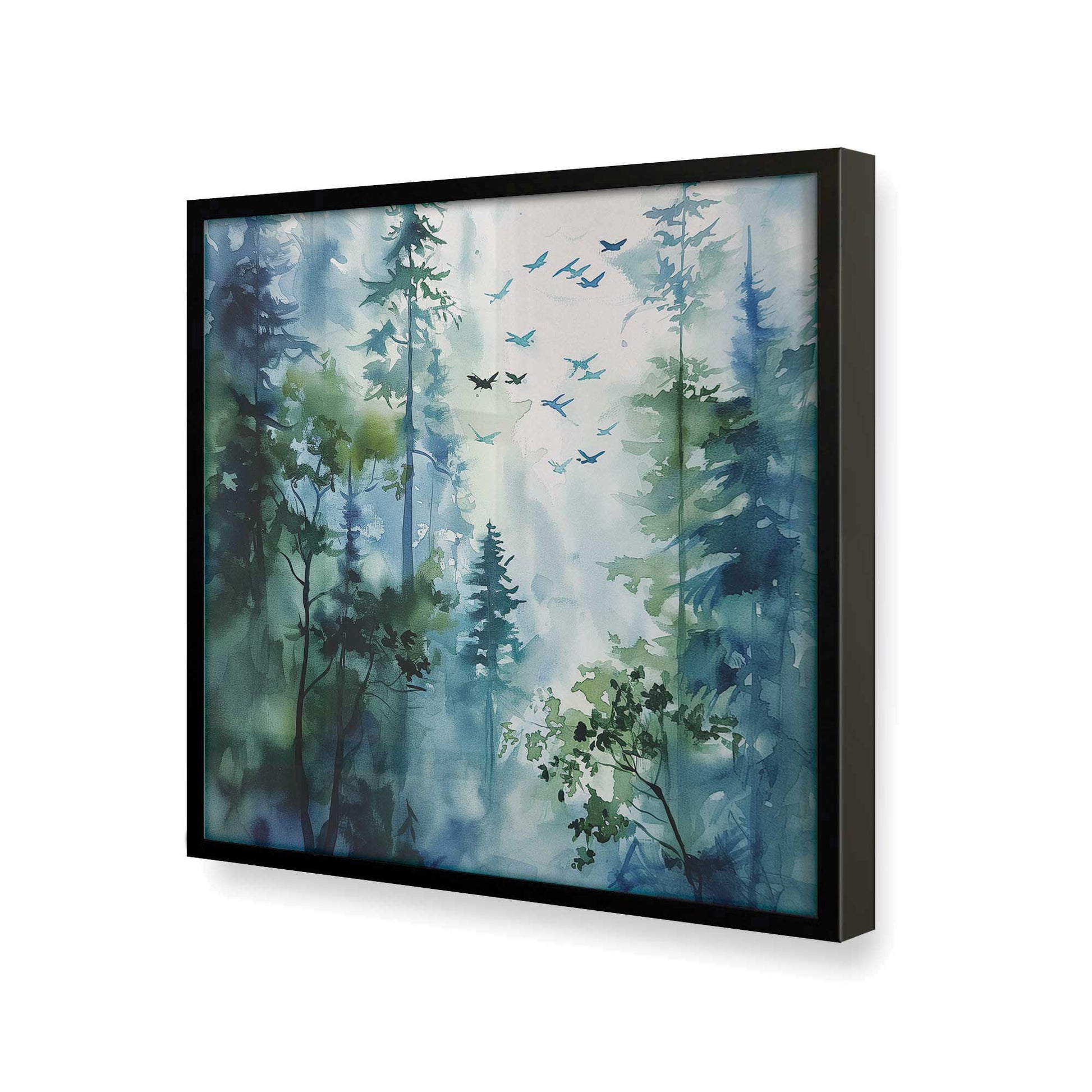 [Color:Satin Black], Picture of art in a Satin Black frame at an angle