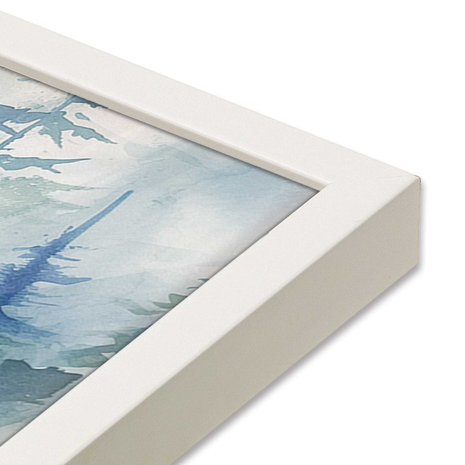 [Color:Opaque White], Picture of art in a Opaque White frame of the corner