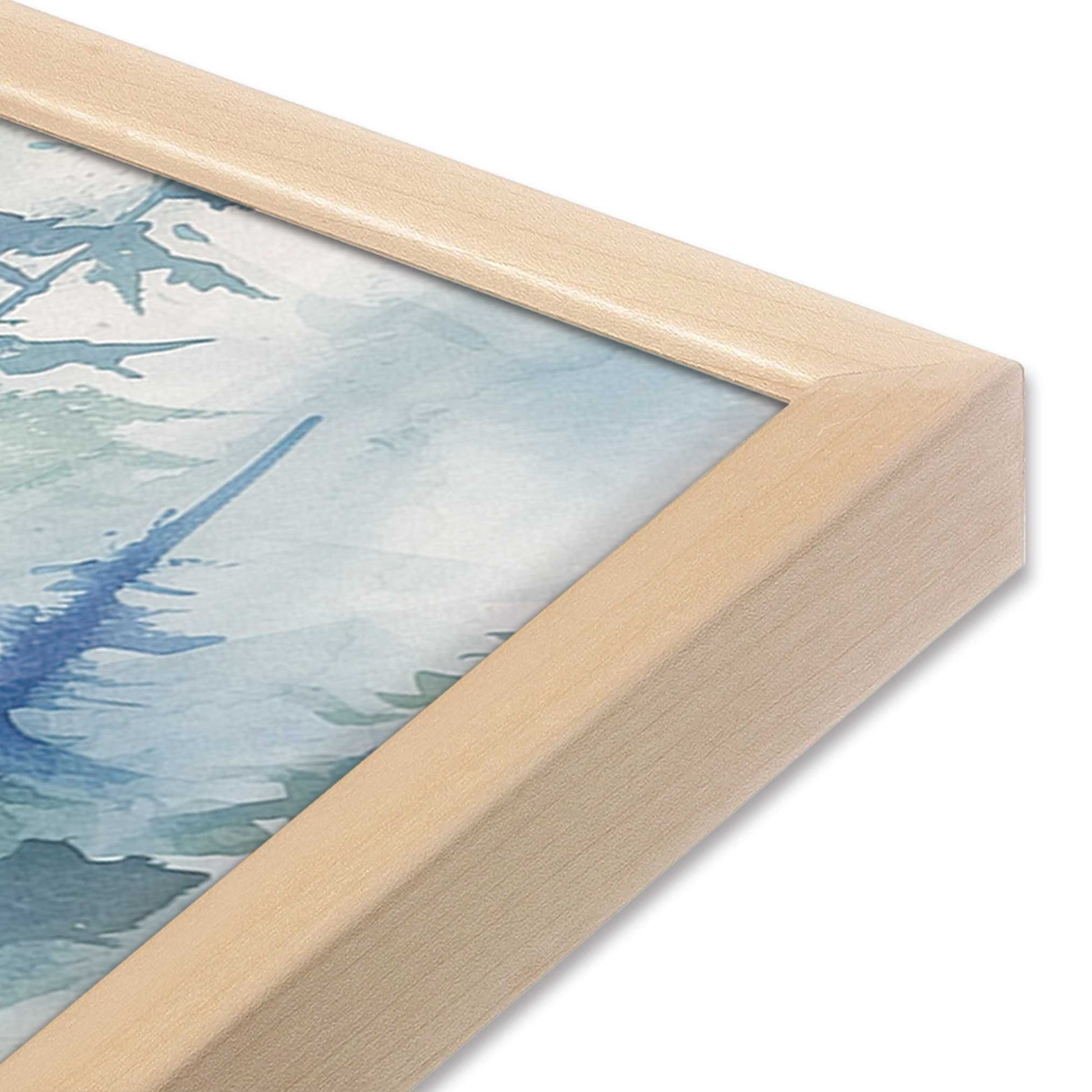 [Color:Raw Maple], Picture of art in a Raw Maple frame of the corner