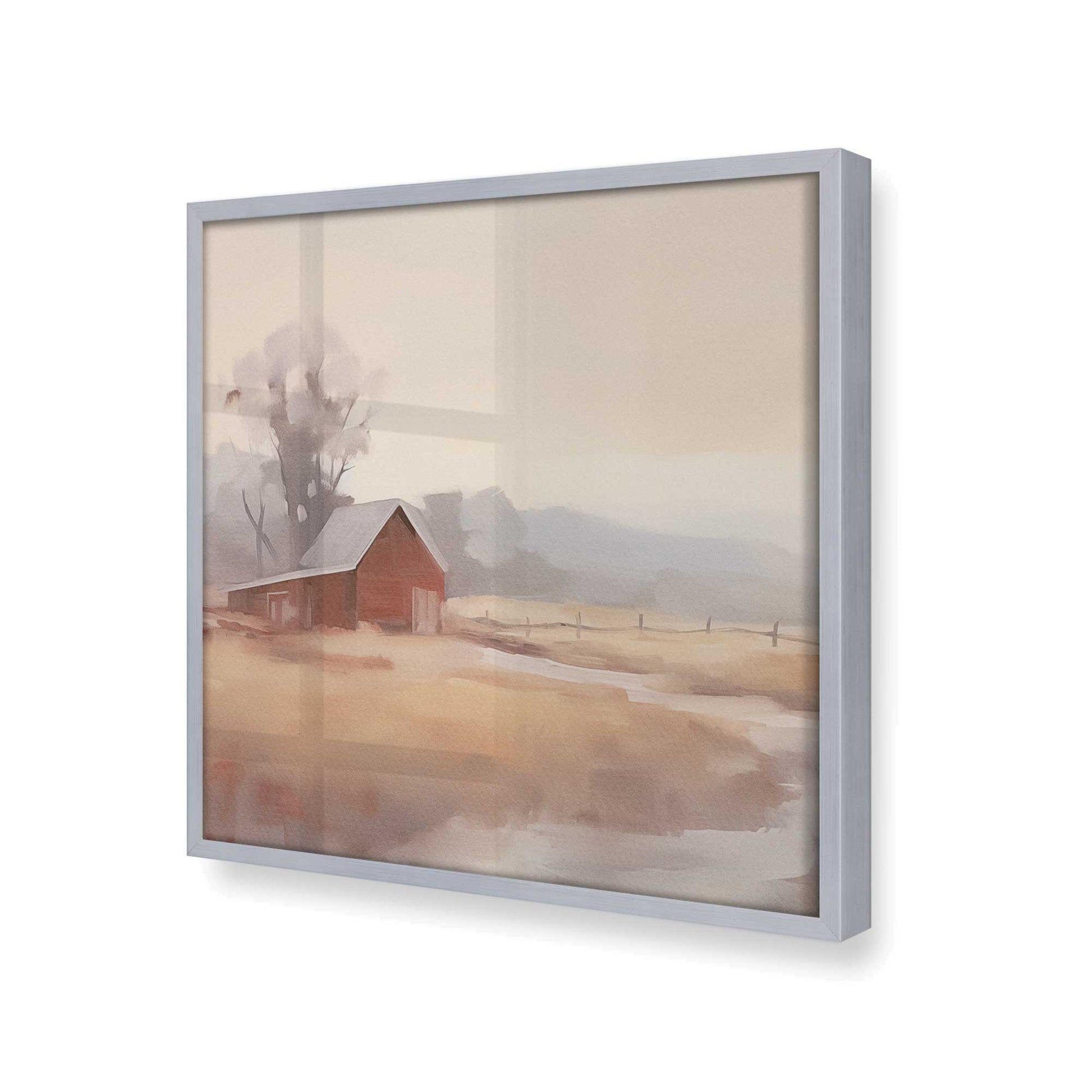 [Color:Polished Chrome], Picture of art in a Polished Chrome frame at an angle