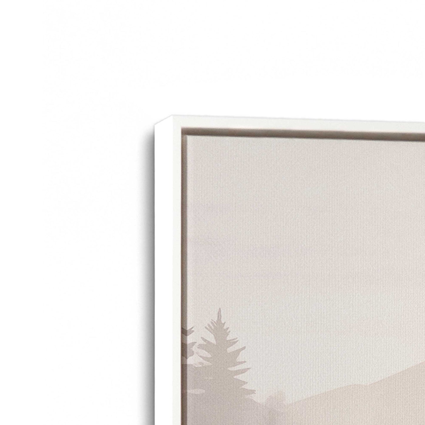 [Color:Opaque White], Picture of art in a White frame at an angle