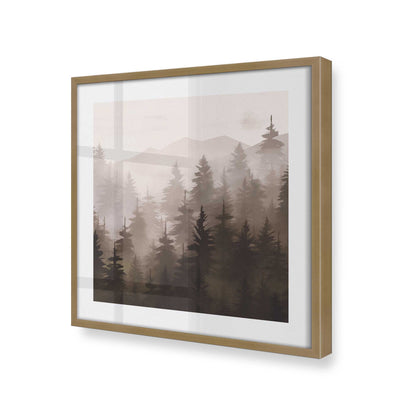 [Color:Brushed Gold], Picture of art in a Brushed Gold frame at an angle