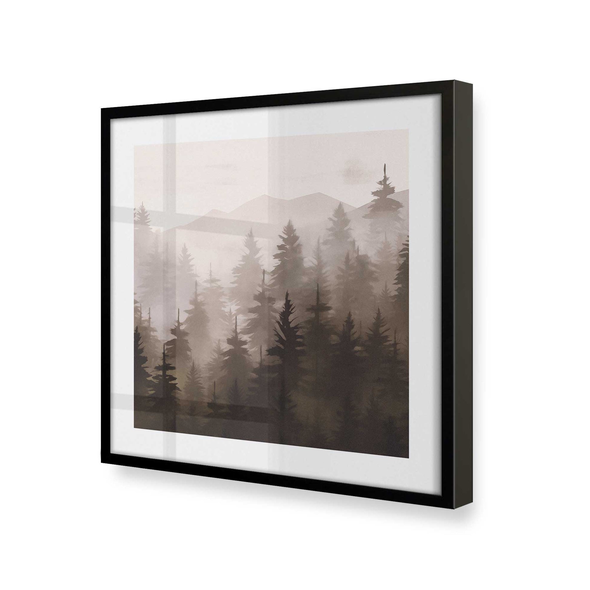 [Color:Satin Black], Picture of art in a Satin Black frame at an angle