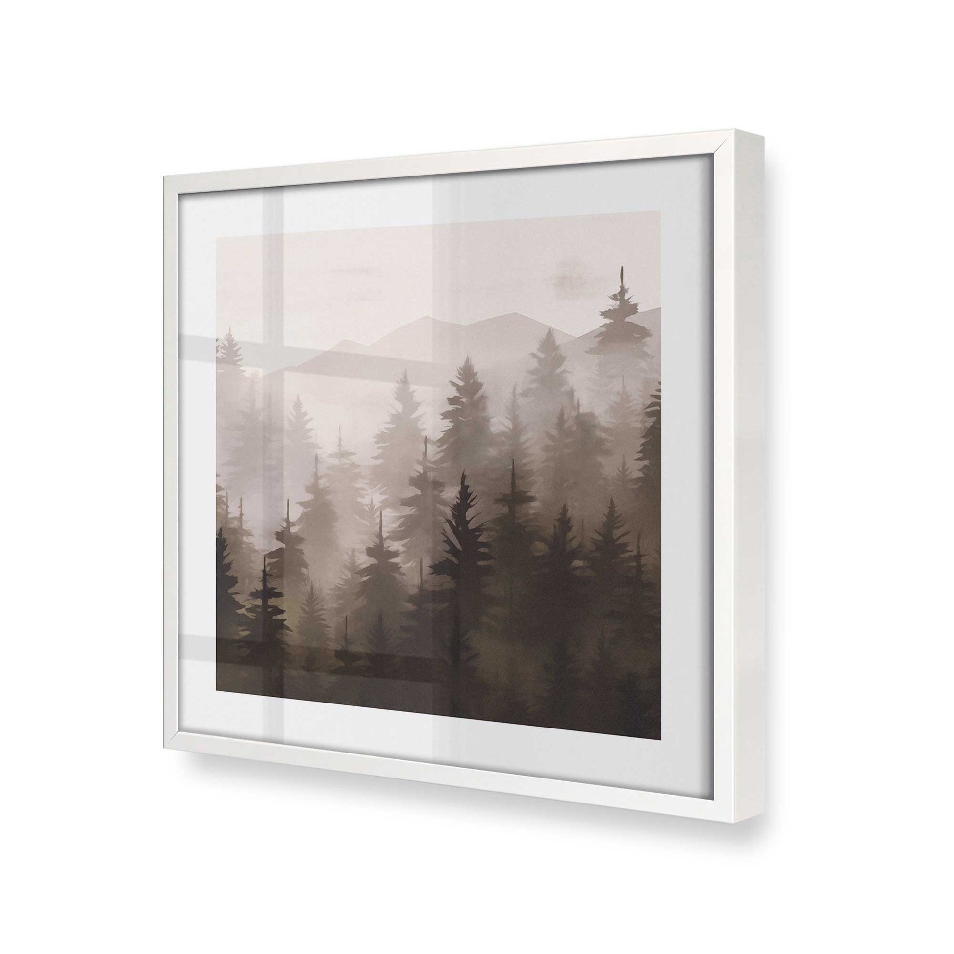 [Color:Opaque White], Picture of art in a Opaque White frame at an angle