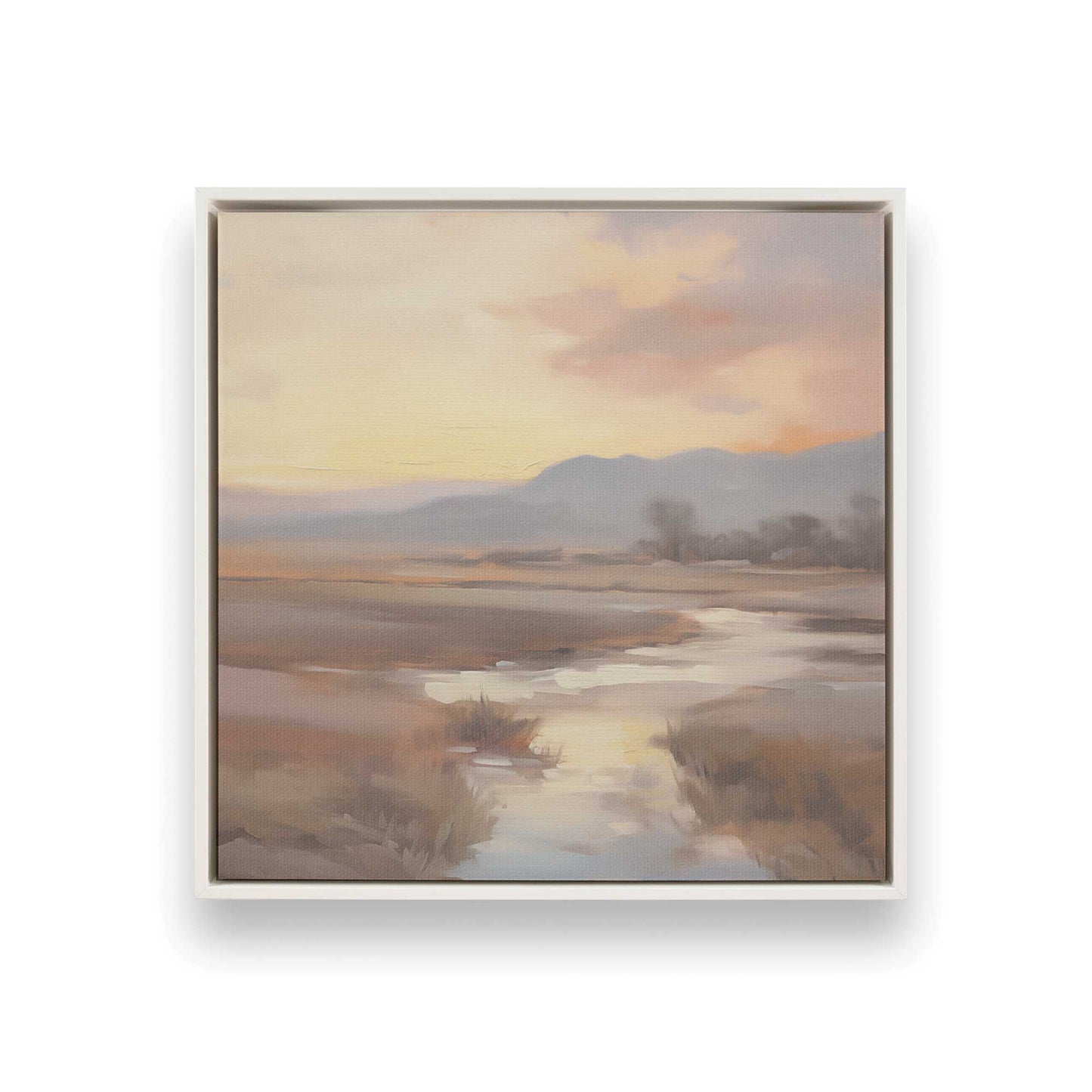 [Color:Opaque White], Picture of art in a White frame