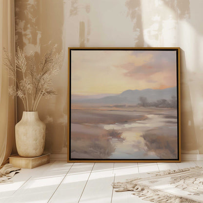 Meadow Glow at Sunset Print on Canvas