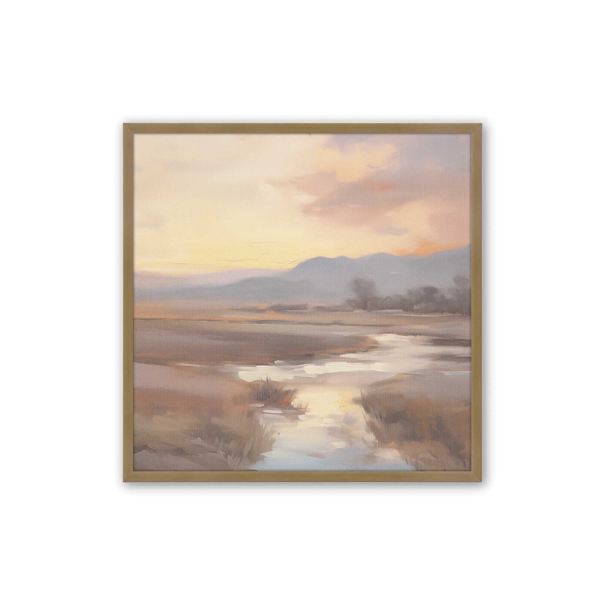 [Color:Brushed Gold], Picture of art in a Brushed Gold frame