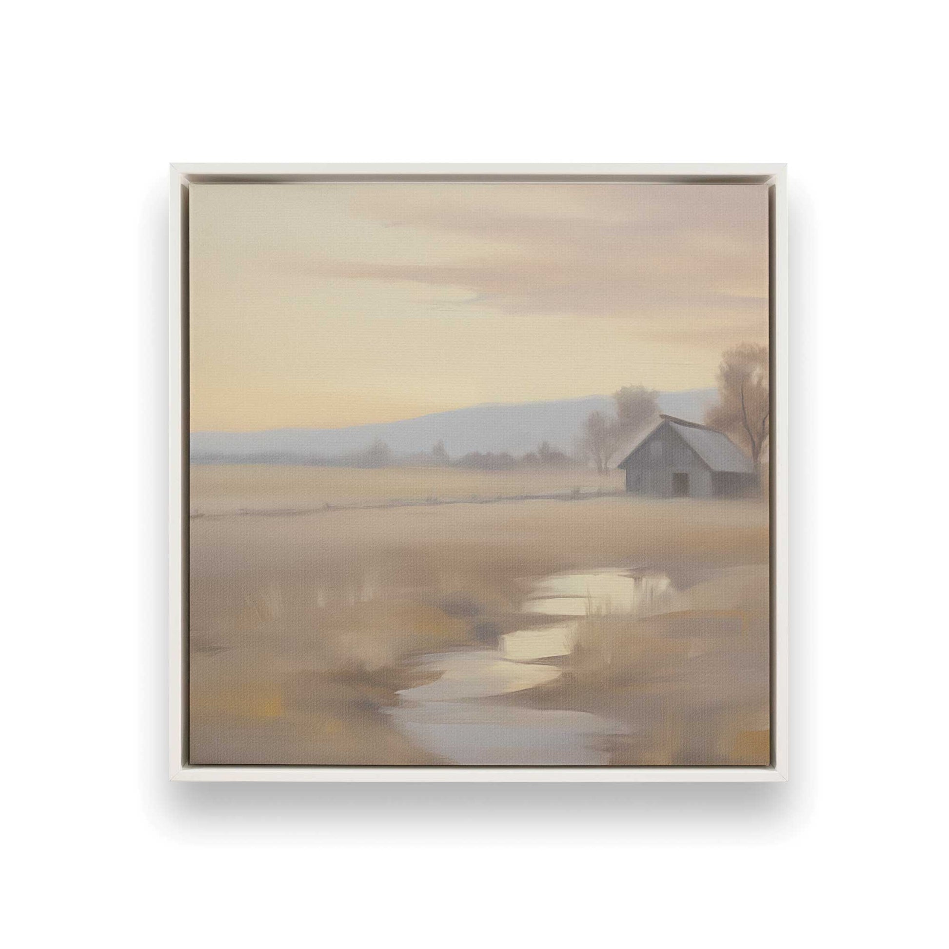 [Color:Opaque White], Picture of art in a White frame