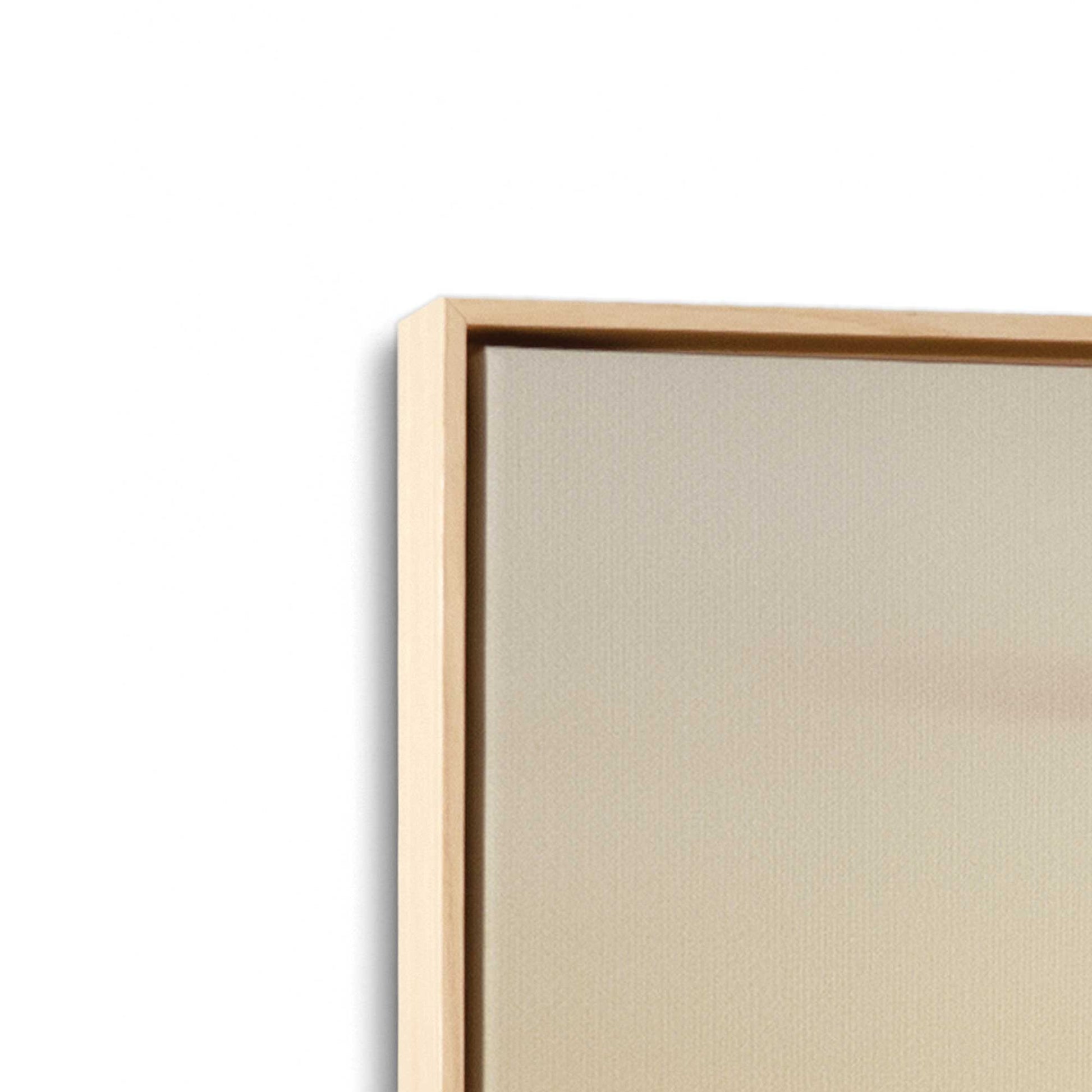 [Color:American Maple], Picture of art in a American Maple frame at an angle