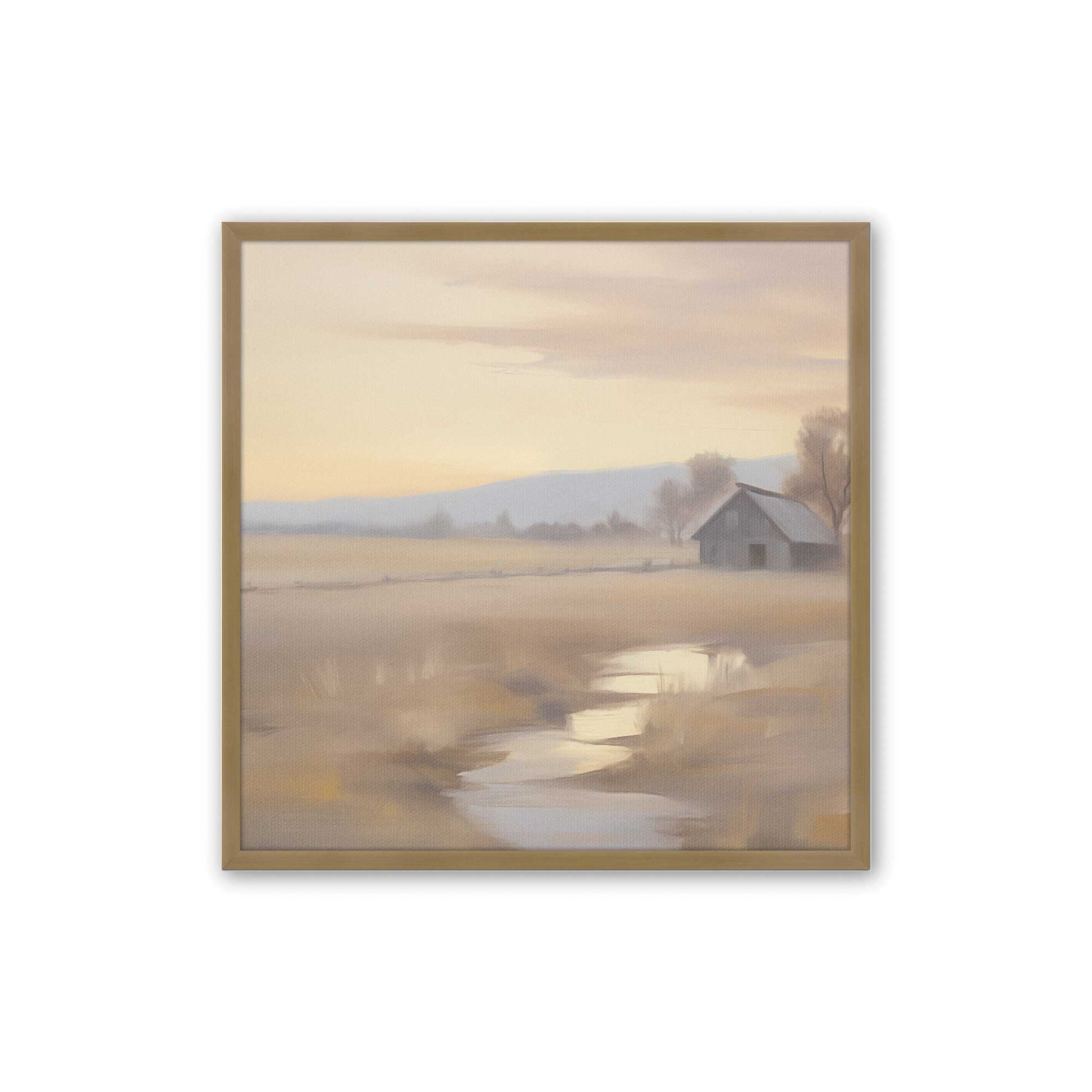 [Color:Brushed Gold], Picture of art in a Brushed Gold frame