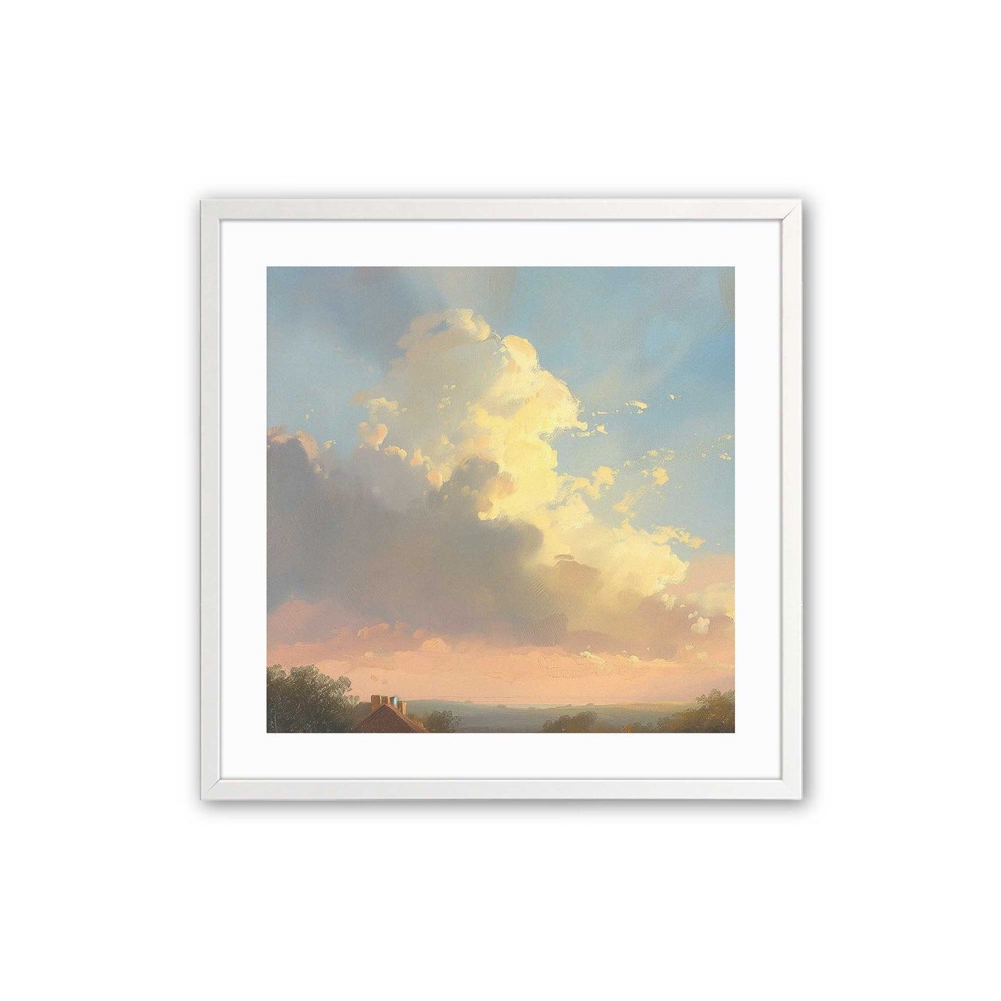 [Color:Opaque White], Picture of art in a Opaque White frame