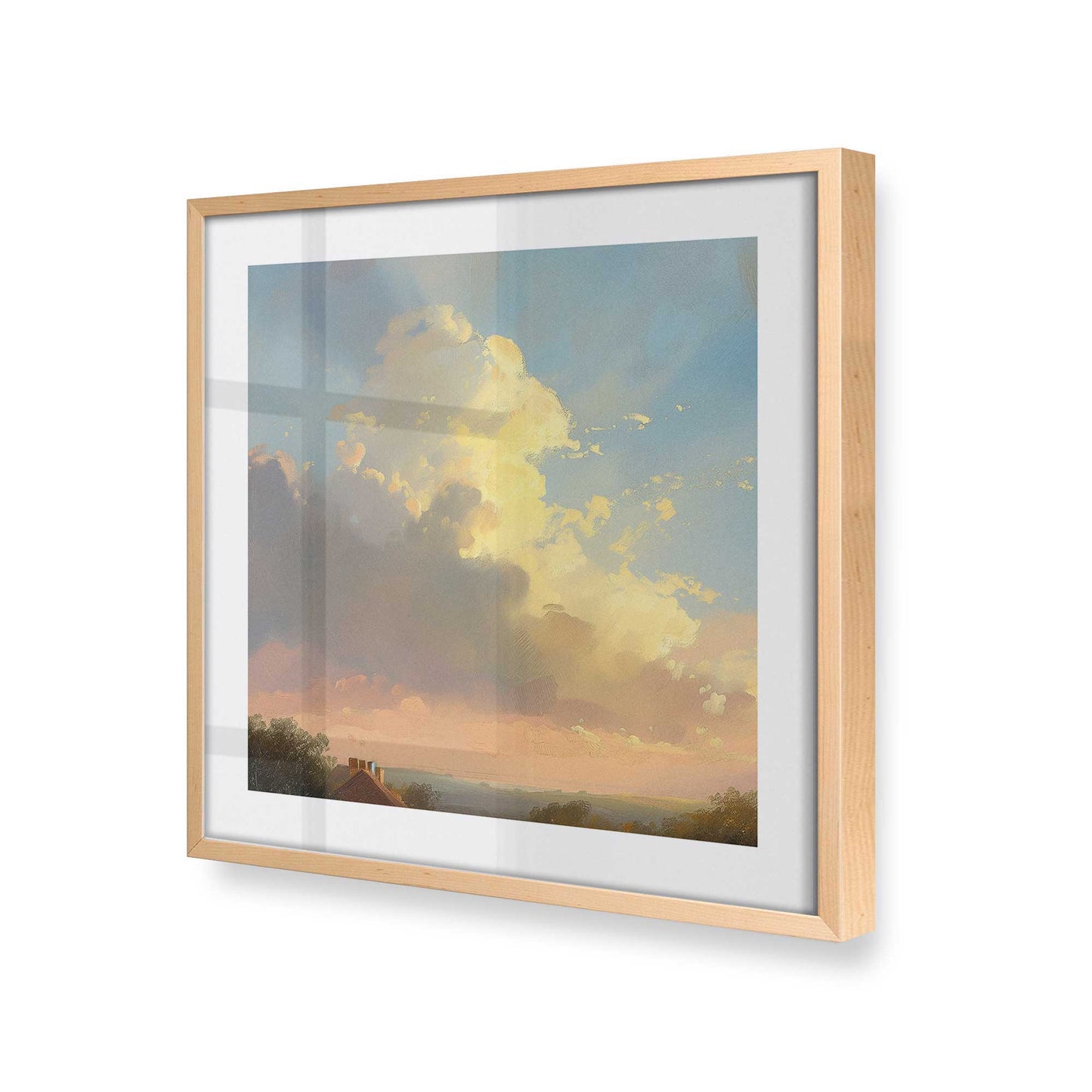 [Color:Raw Maple], Picture of art in a Raw Maple frame at an angle