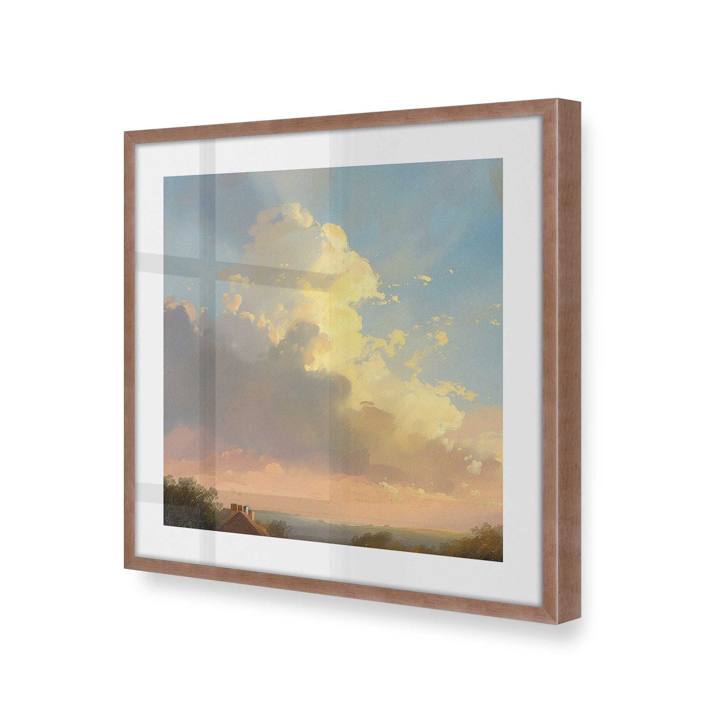 [Color:Powder Rose], Picture of art in a Powder Rose frame at an angle