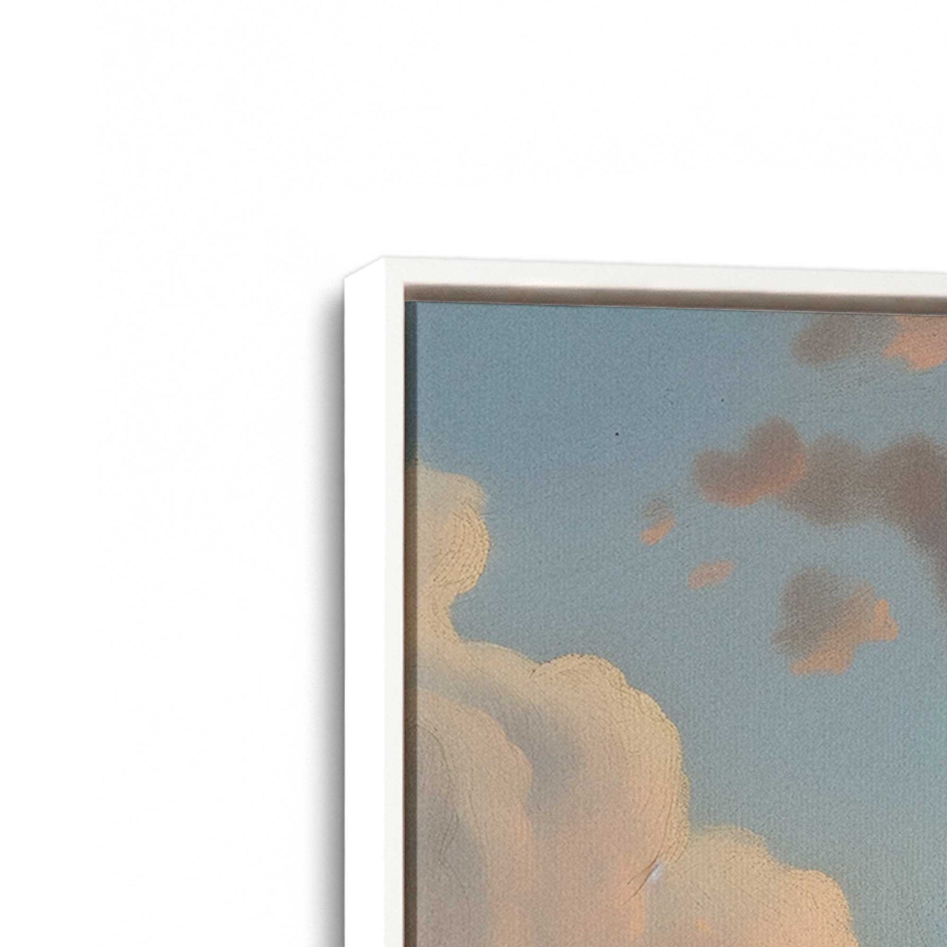 [Color:Opaque White], Picture of art in a White frame at an angle