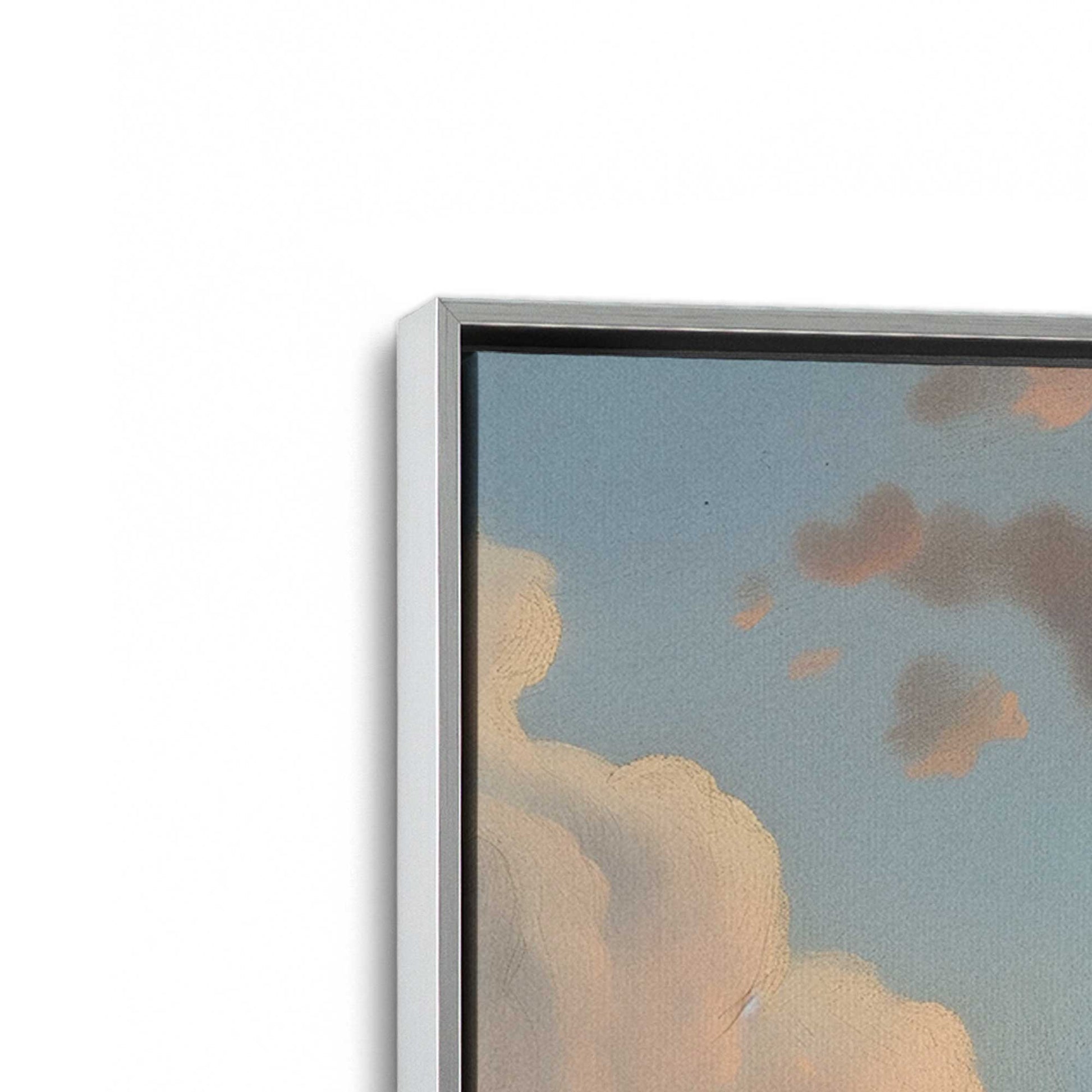 [Color:Polished Chrome], Picture of art in a Polished Chrome frame at an angle