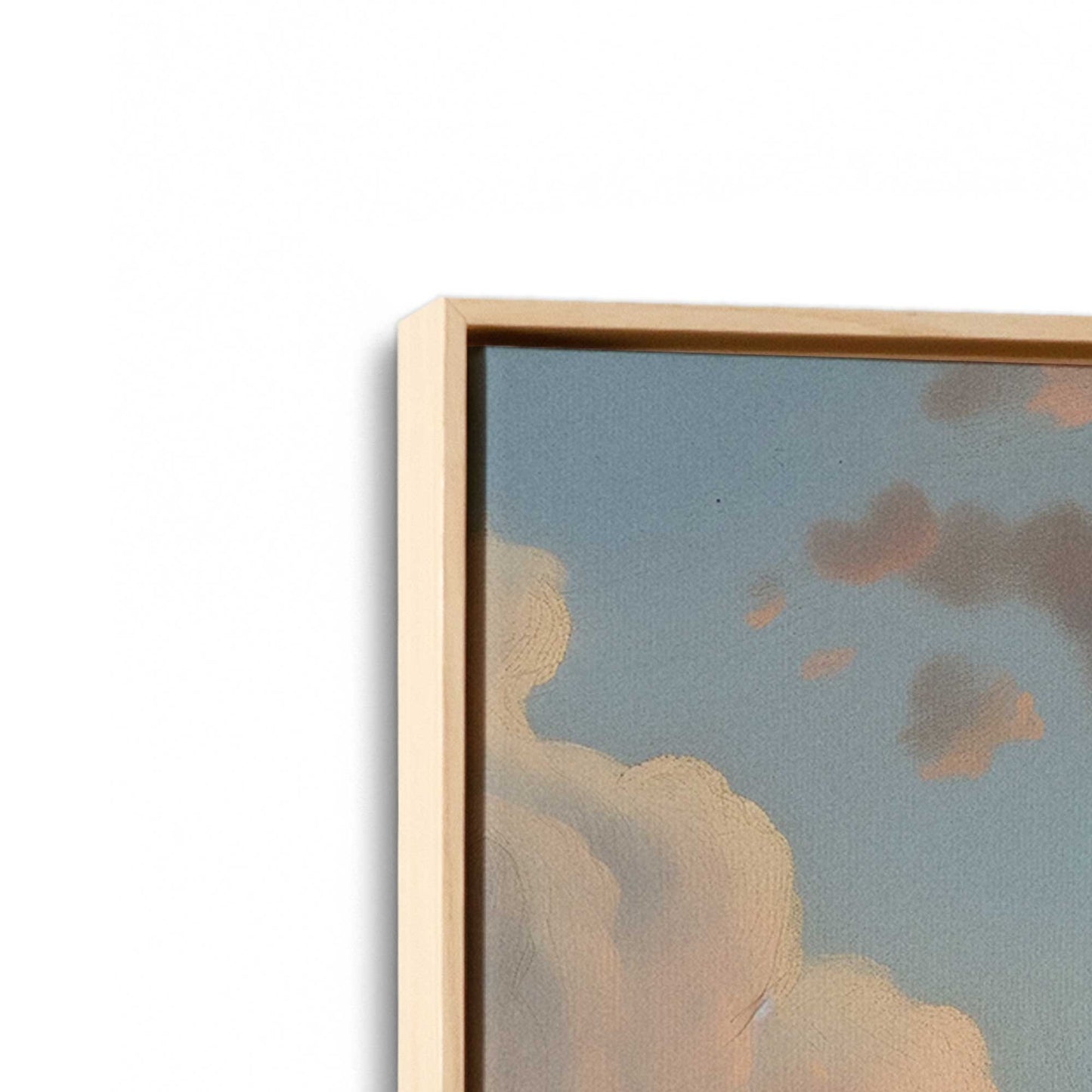 [Color:American Maple], Picture of art in a American Maple frame at an angle