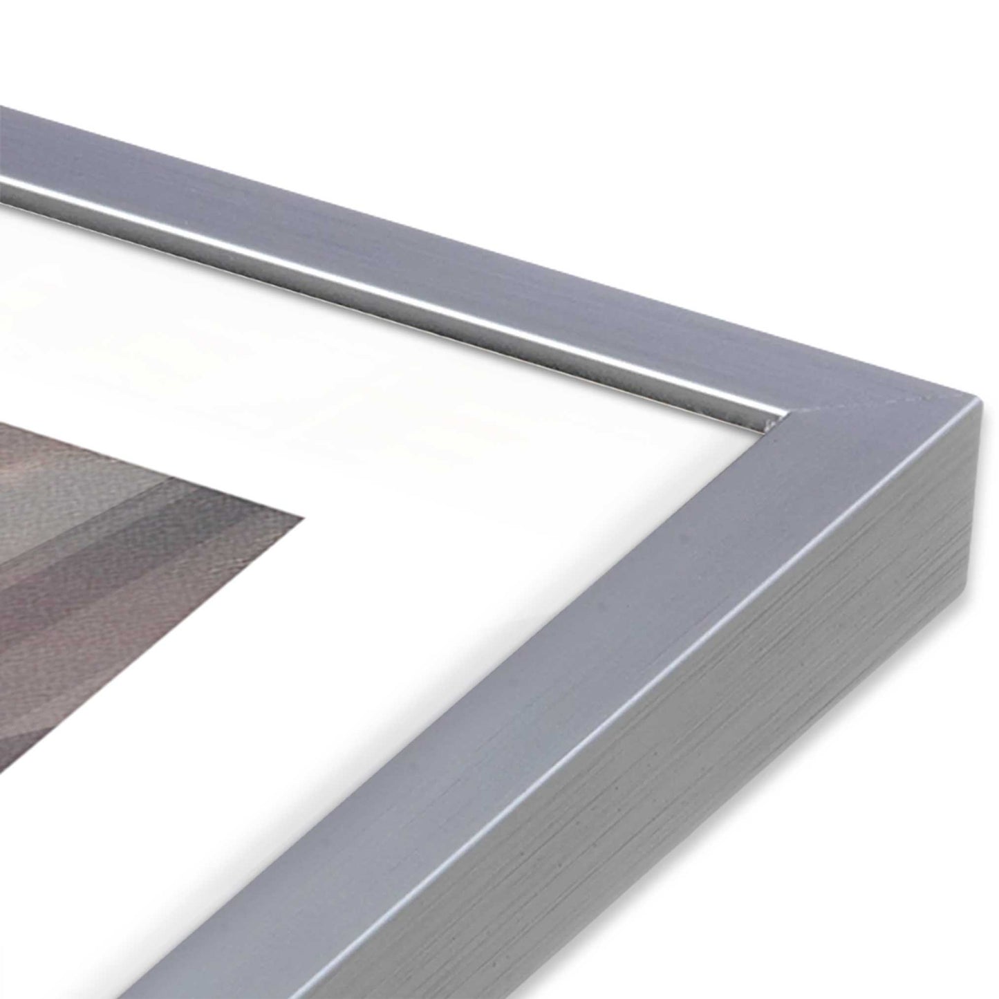 [Color:Polished Chrome], Picture of art in a Polished Chrome frame at an angle