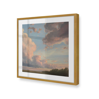 [Color:Polished Gold], Picture of art in a Polished Gold frame at an angle