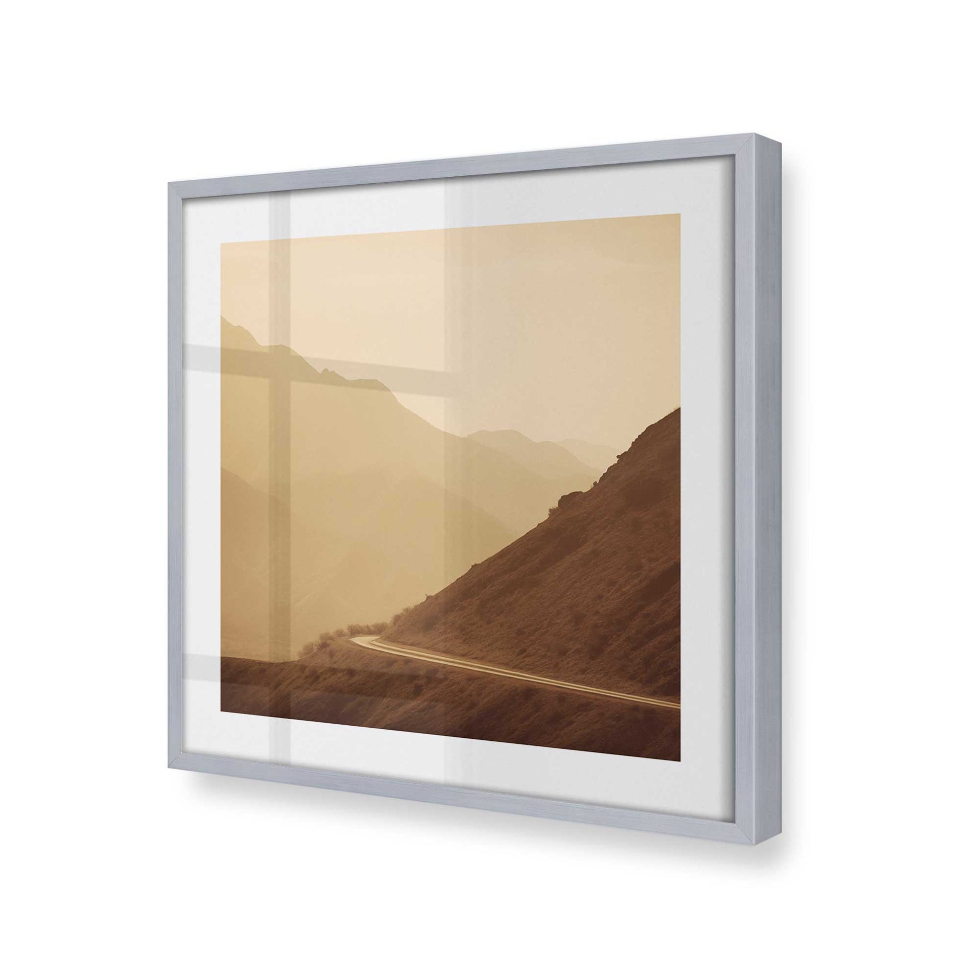 [Color:Polished Chrome], Picture of art in a Polished Chrome frame at an angle