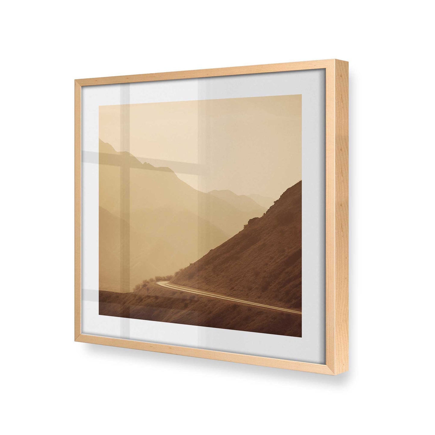 [Color:Raw Maple], Picture of art in a Raw Maple frame at an angle