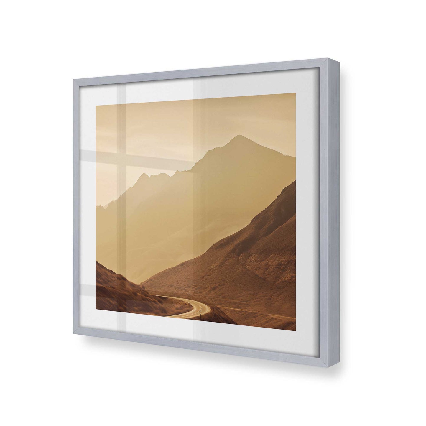 [Color:Polished Chrome], Picture of art in a Polished Chrome frame at an angle