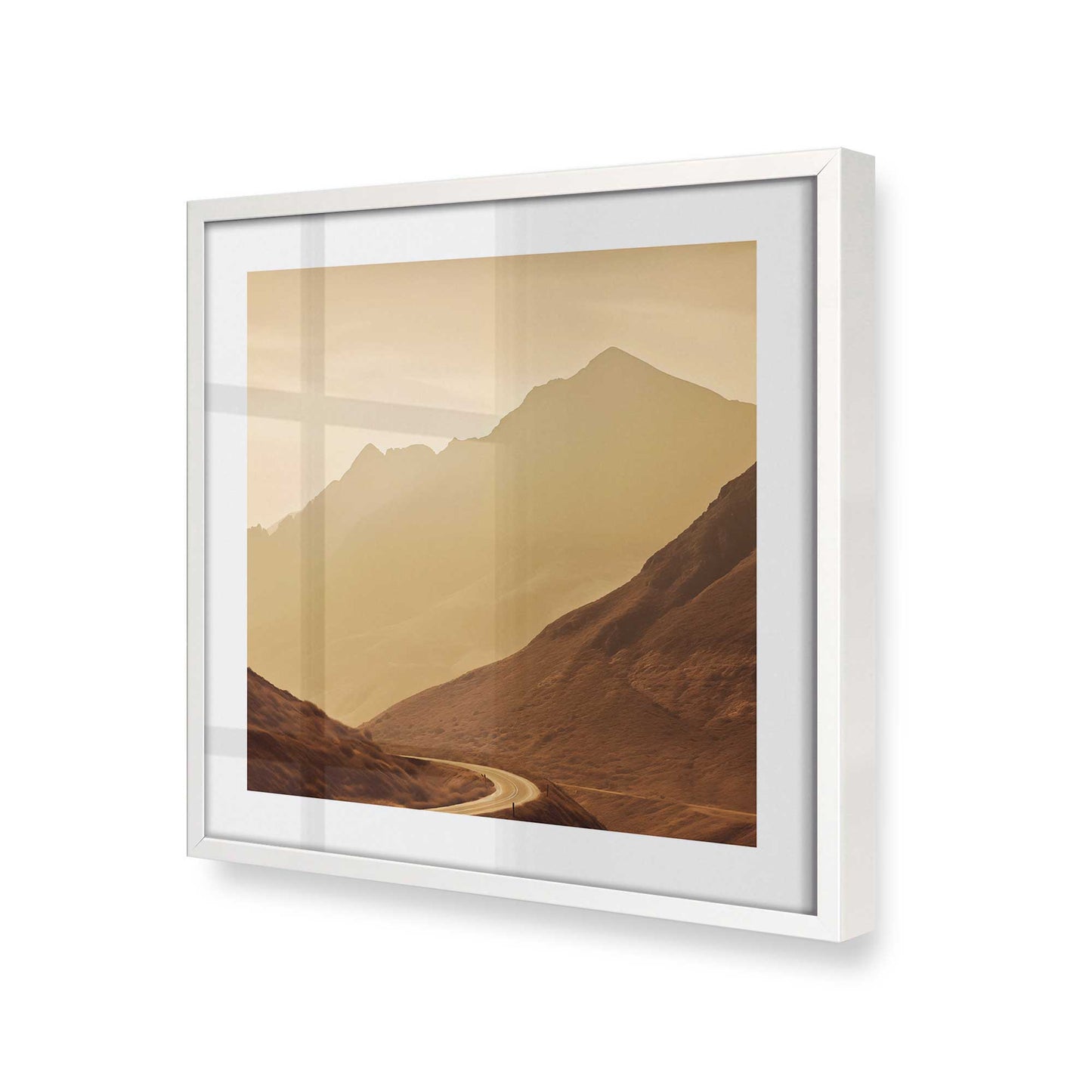 [Color:Opaque White], Picture of art in a Opaque White frame at an angle