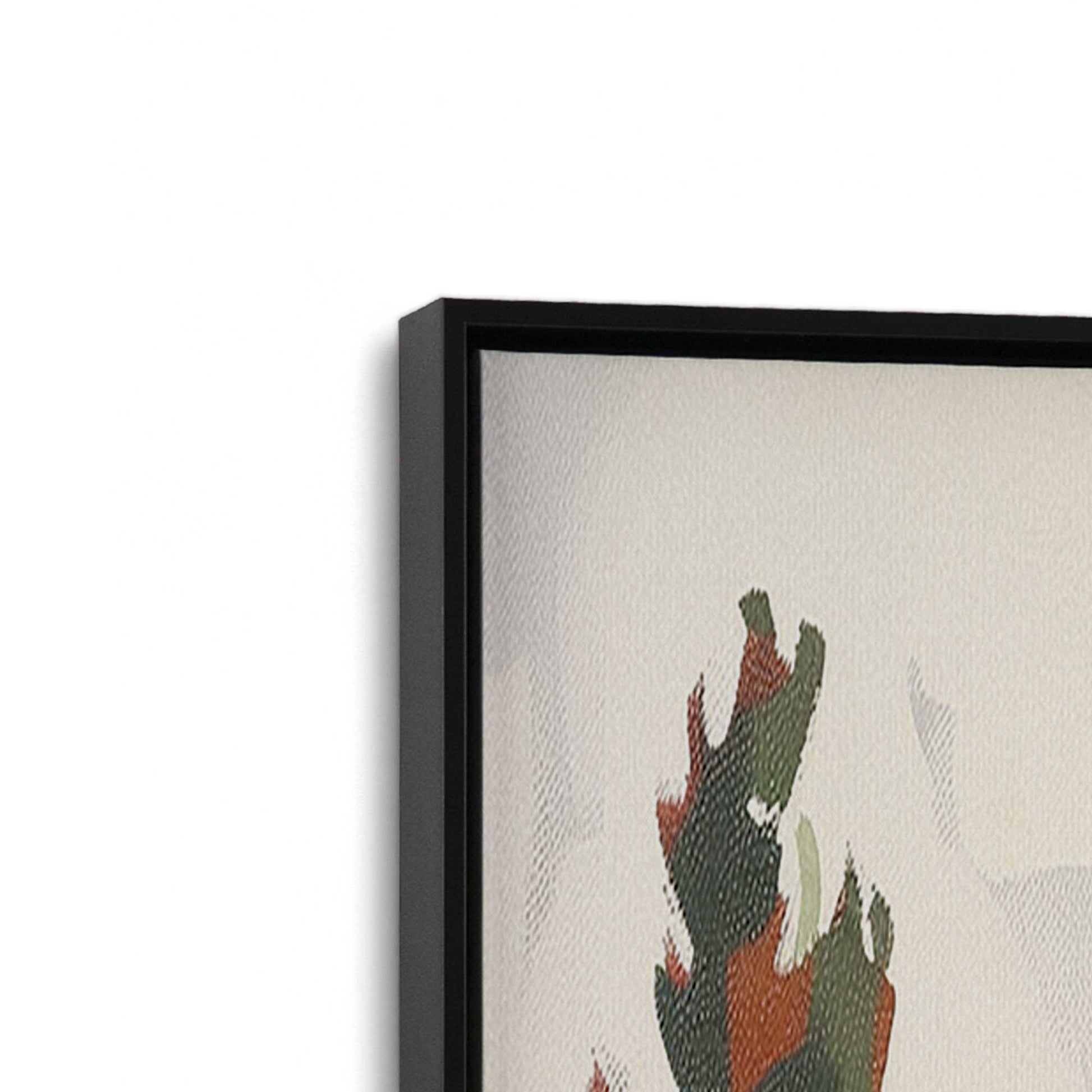 [Color:Satin Black], Picture of art in a Satin Black frame at an angle