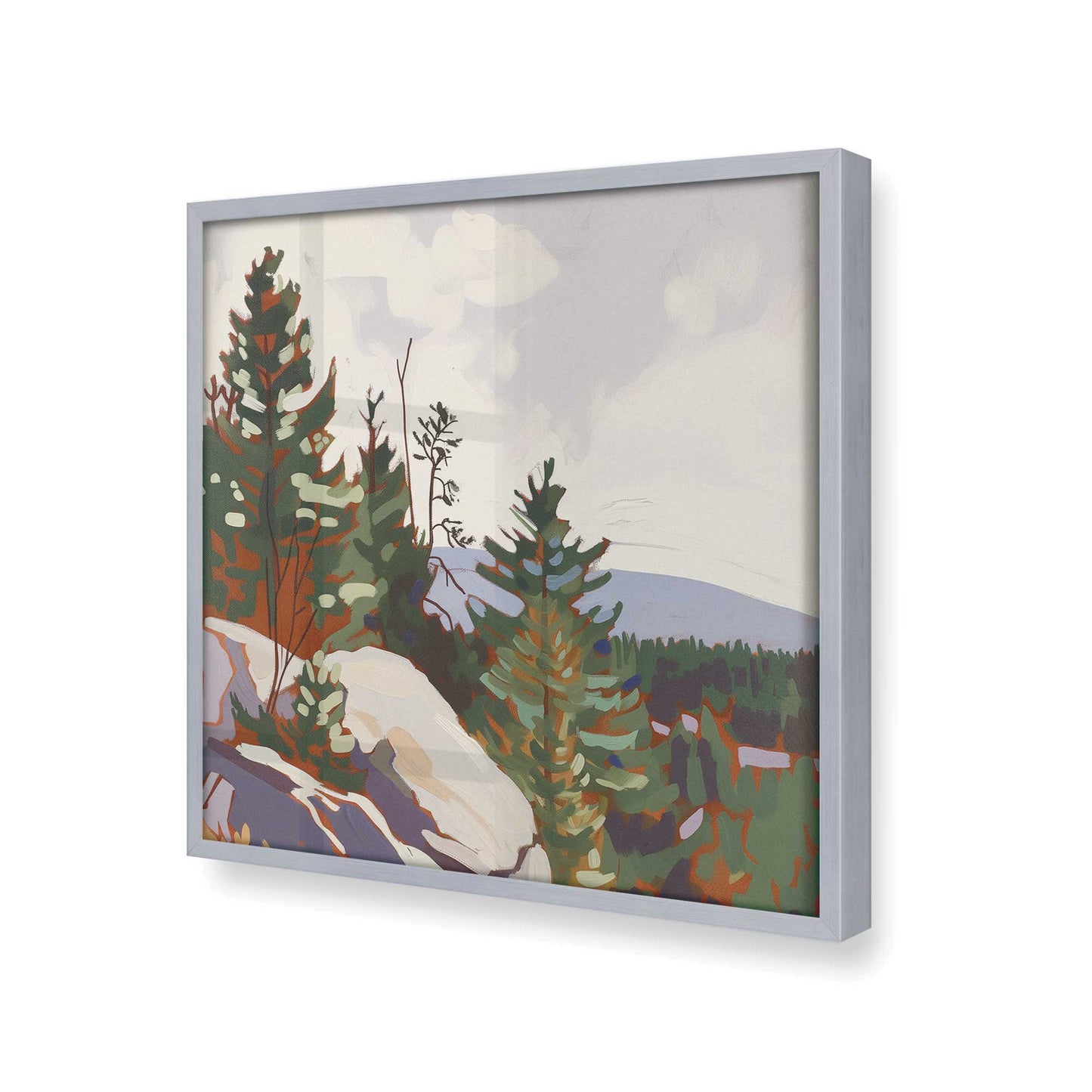 [Color:Polished Chrome], Picture of art in a Polished Chrome frame at an angle