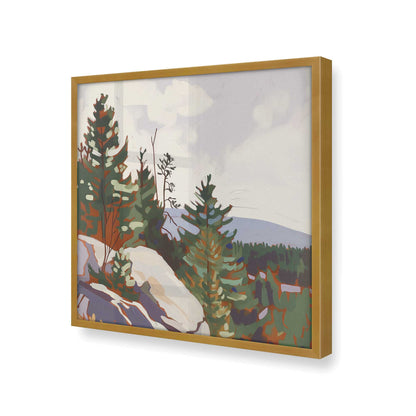 [Color:Polished Gold], Picture of art in a Polished Gold frame at an angle