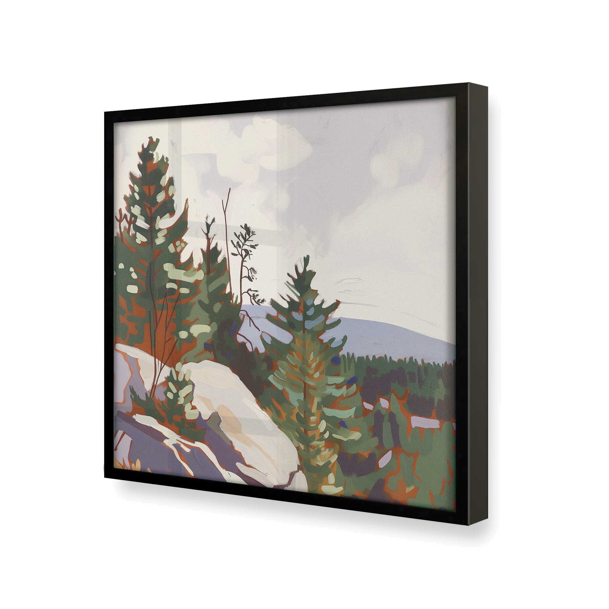 [Color:Satin Black], Picture of art in a Satin Black frame at an angle