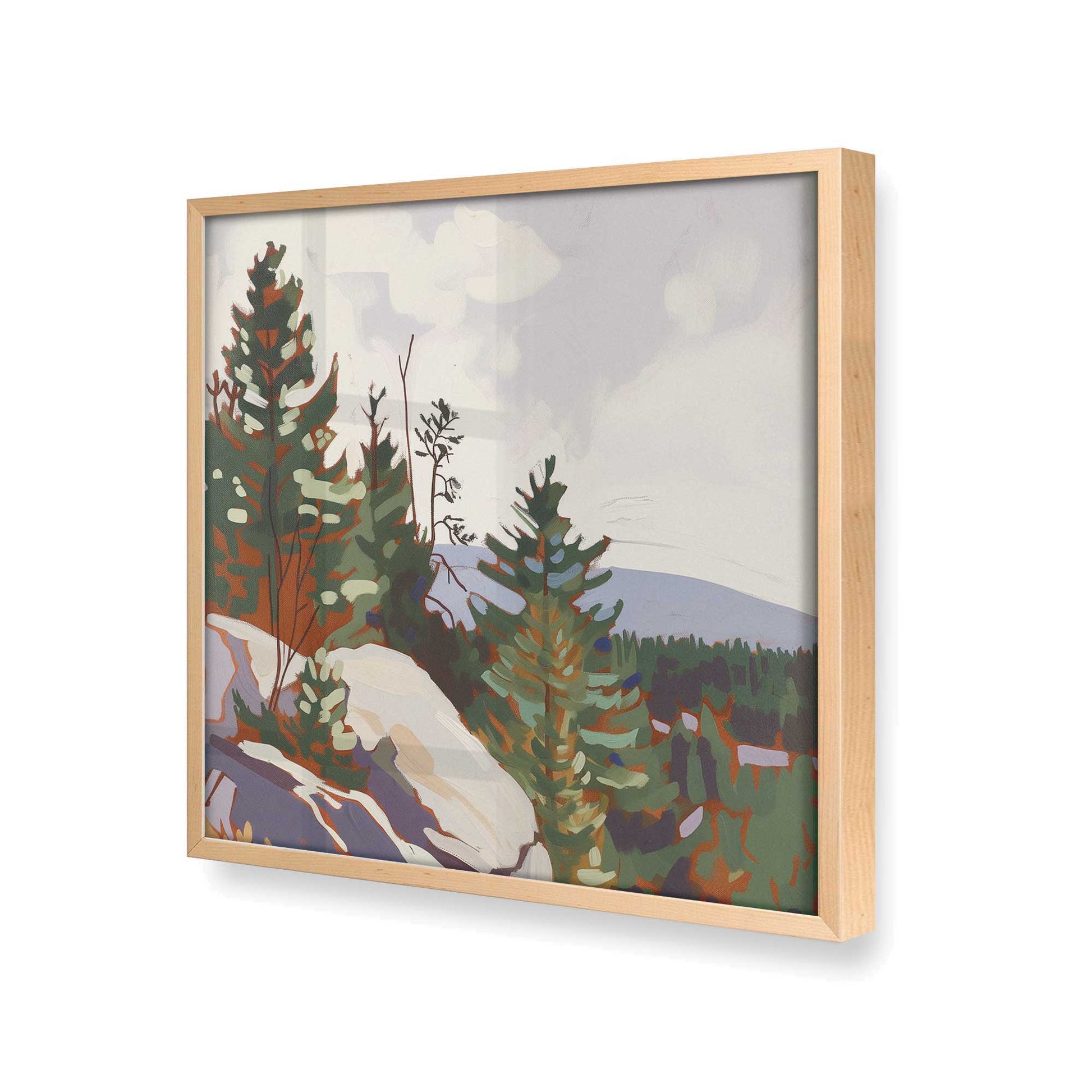 [Color:Raw Maple], Picture of art in a Raw Maple frame at an angle